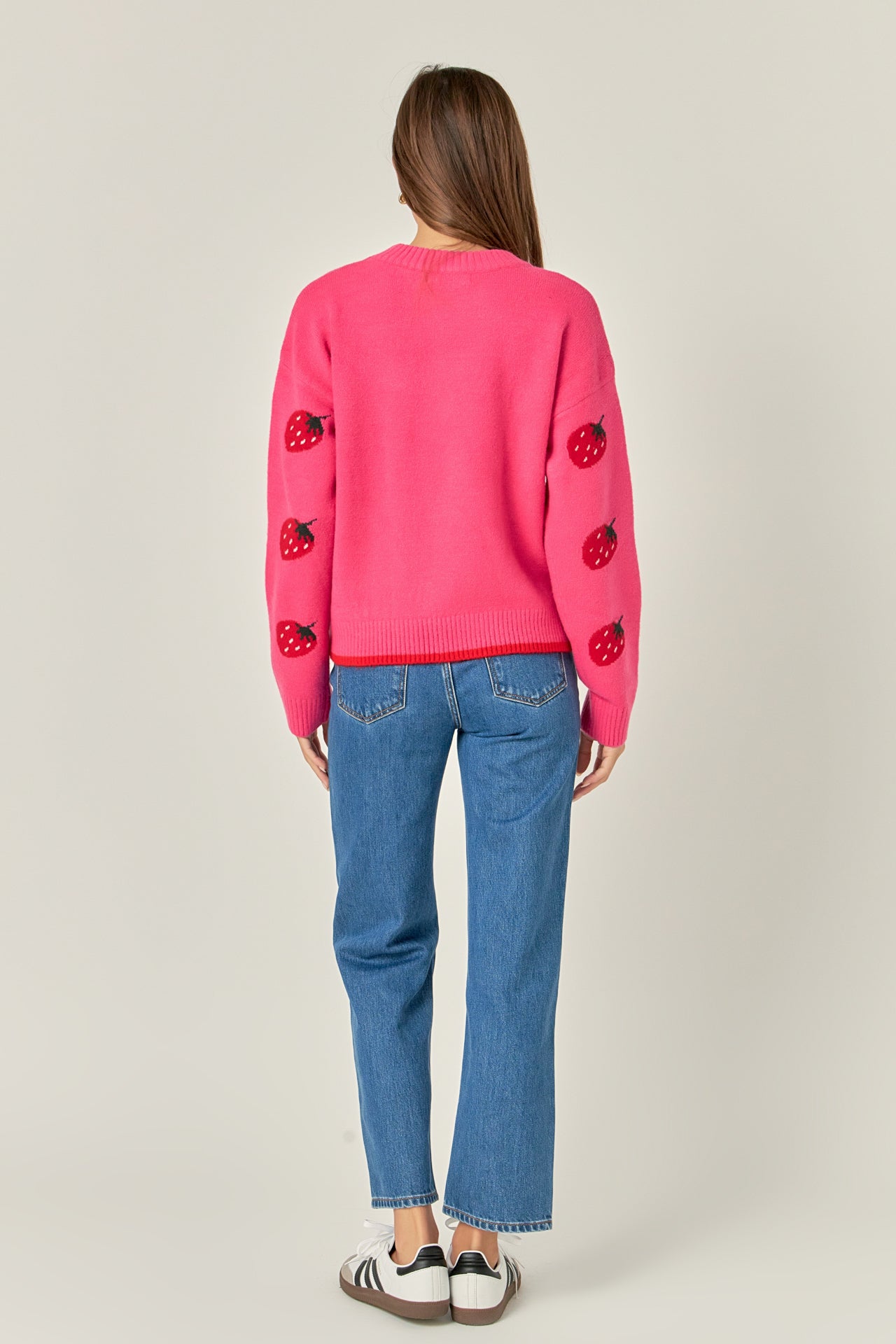 ENGLISH FACTORY - Strawberry Crew Neck Knit - SWEATERS & KNITS available at Objectrare