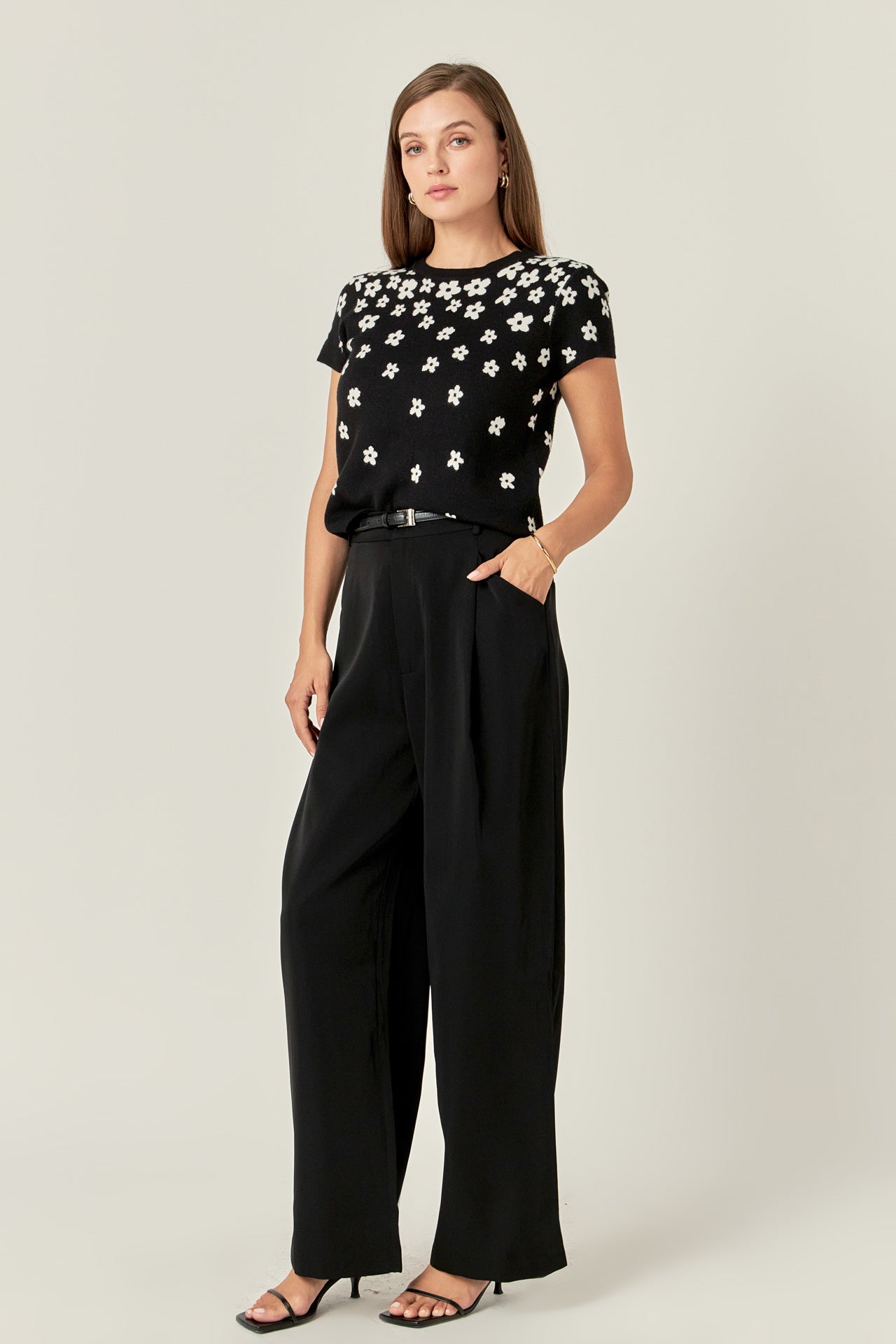 ENGLISH FACTORY - Flower Knit Top - TOPS available at Objectrare