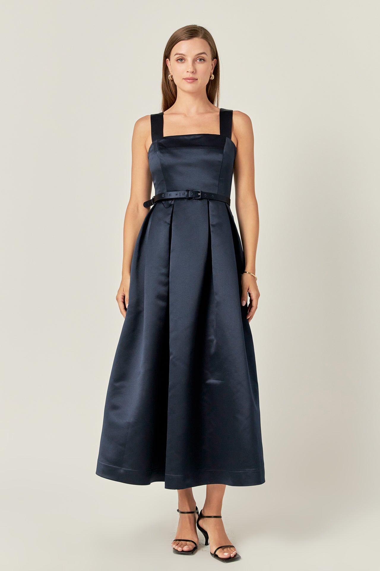 ENGLISH FACTORY - Sleeveless Flared Midi Dress - DRESSES available at Objectrare
