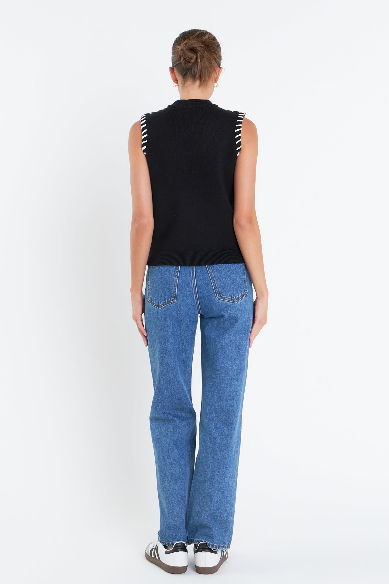 ENGLISH FACTORY - Stitch Detailed Knit Vest - TOPS available at Objectrare