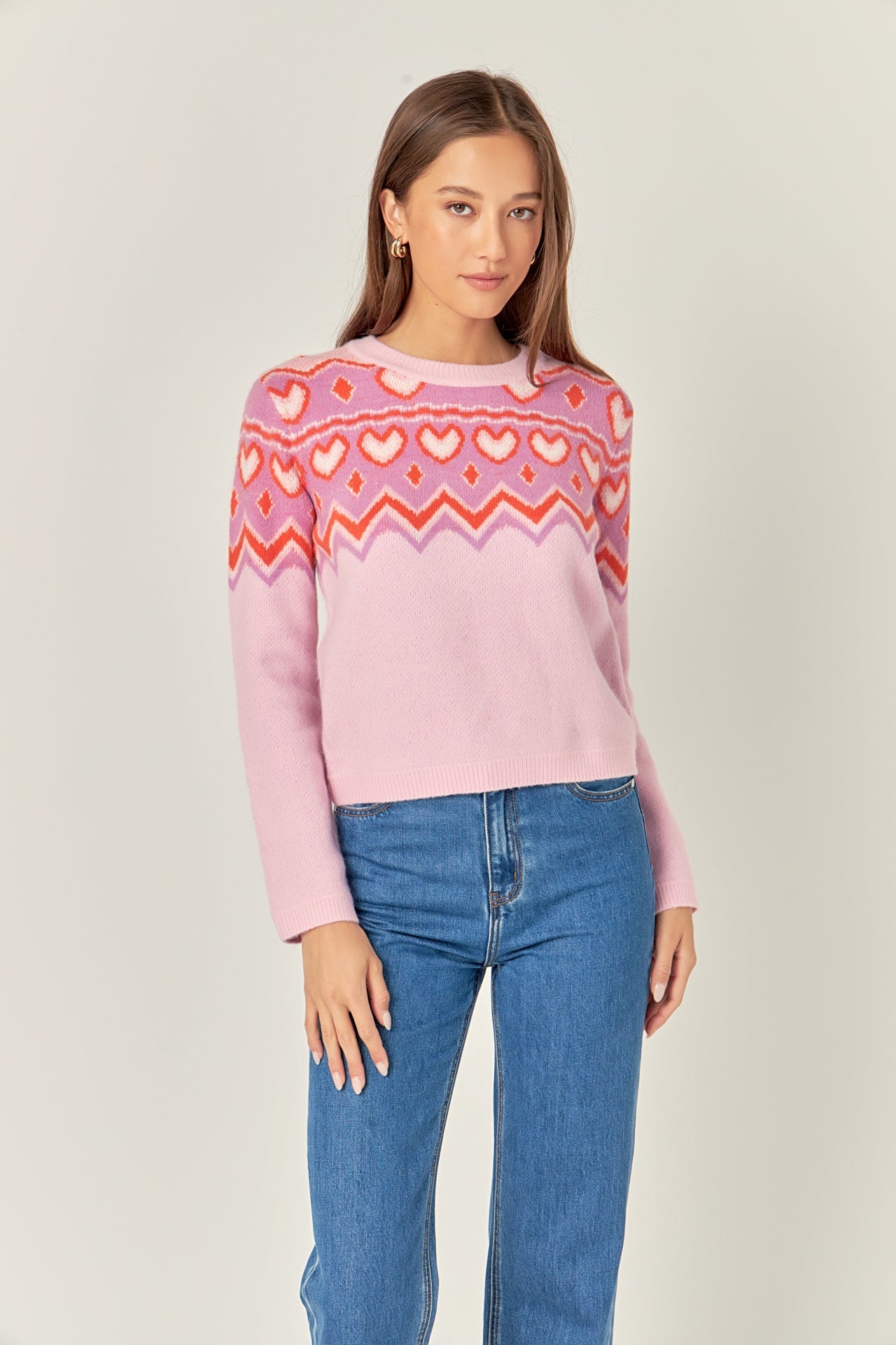 ENGLISH FACTORY - Fairisle Crew Neck Sweater - SWEATERS & KNITS available at Objectrare