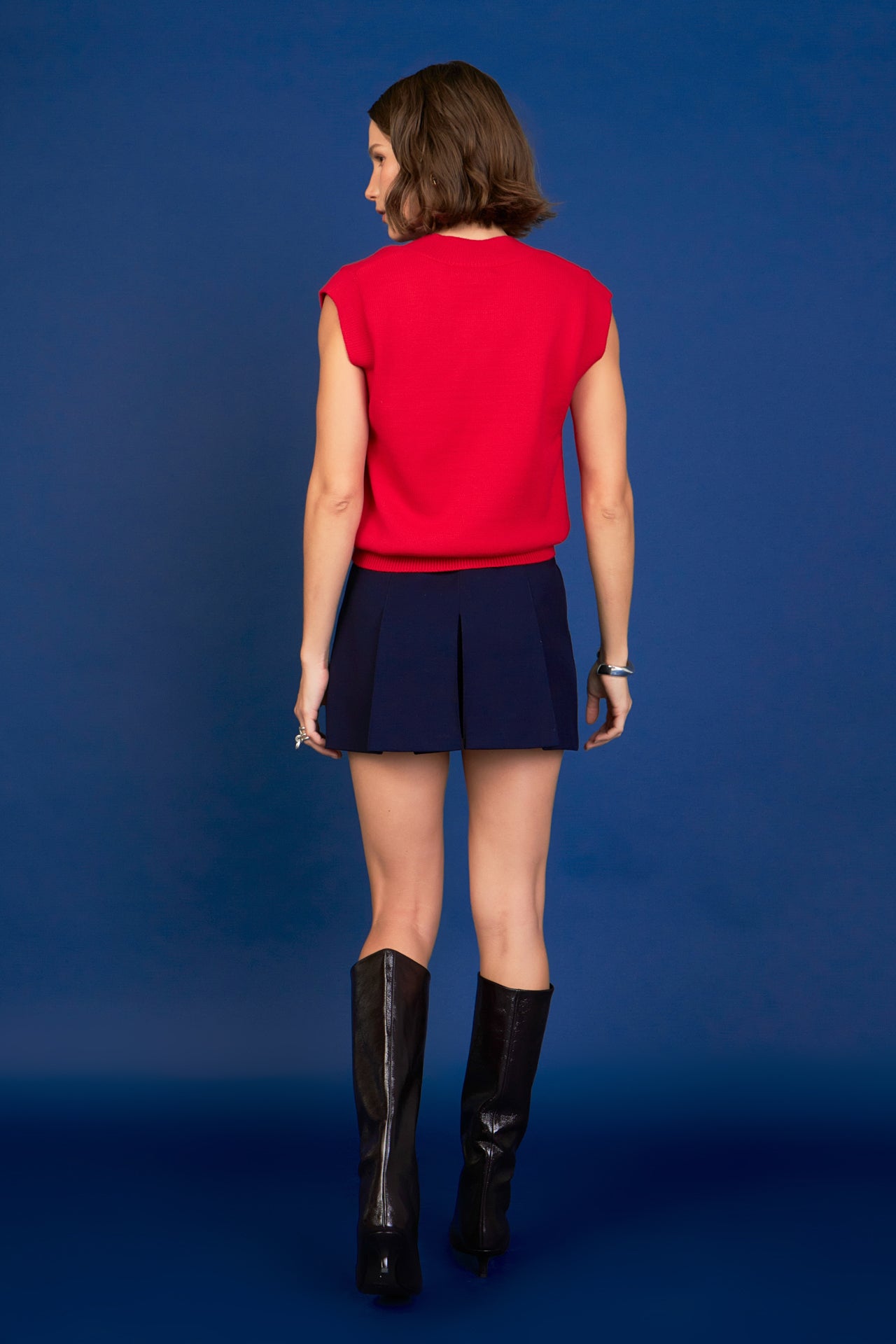 ENGLISH FACTORY - Argyle Knit V-Neck Vest - TOPS available at Objectrare