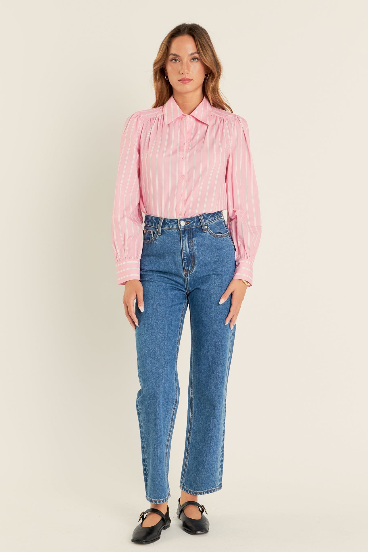 ENGLISH FACTORY - Stripe Shirt in Pink - BLOUSES available at Objectrare