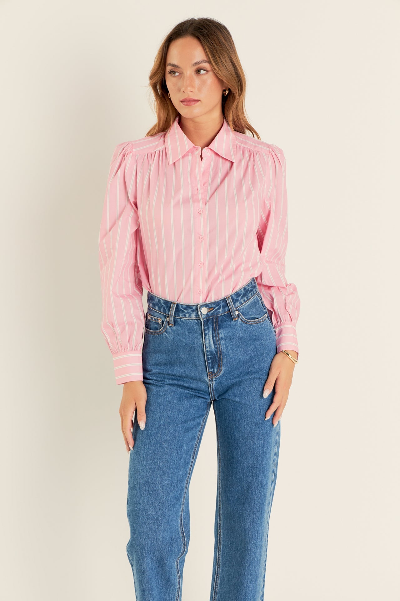 ENGLISH FACTORY - Stripe Shirt in Pink - BLOUSES available at Objectrare