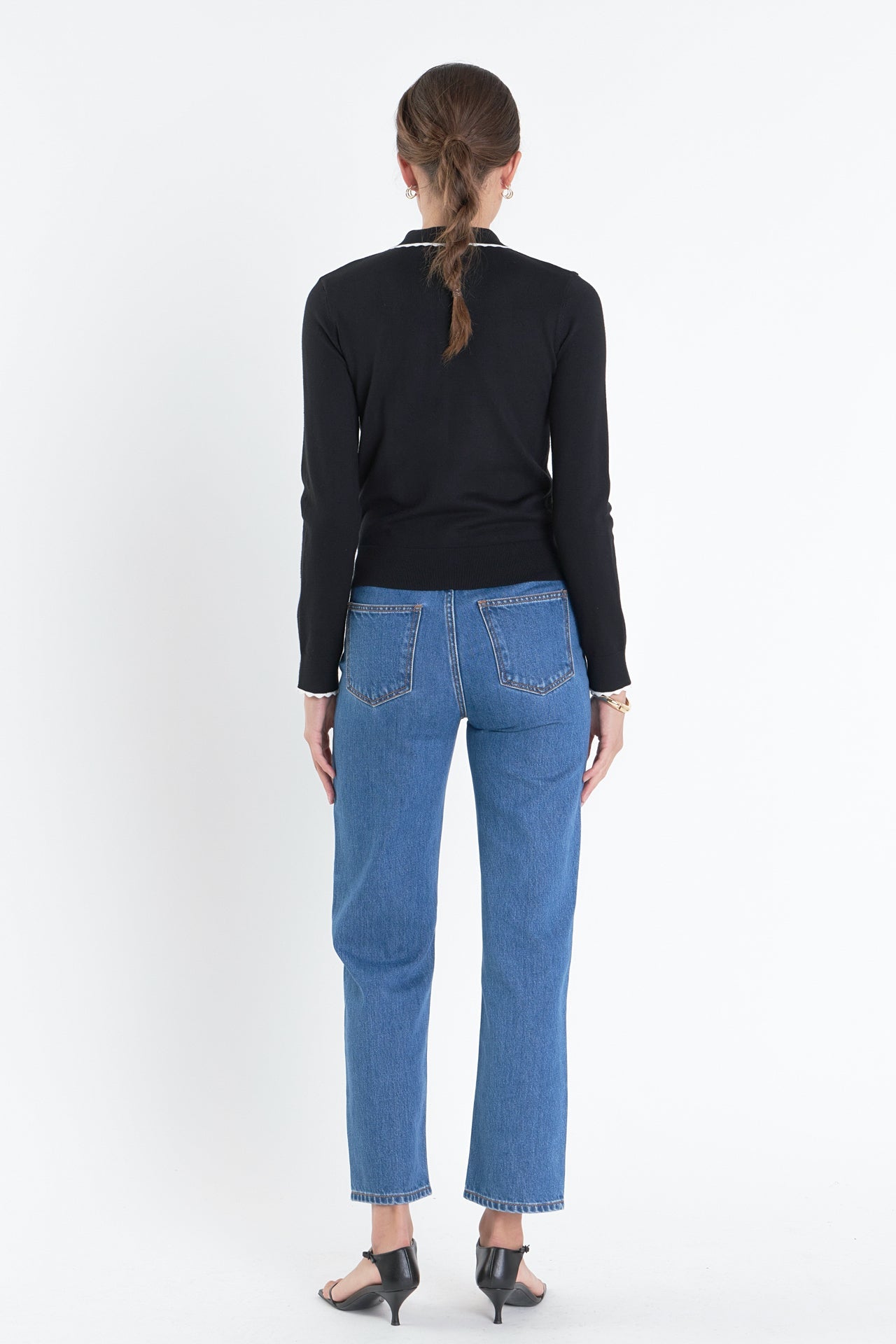 ENGLISH FACTORY - Scallop Poly Knit - SWEATERS & KNITS available at Objectrare