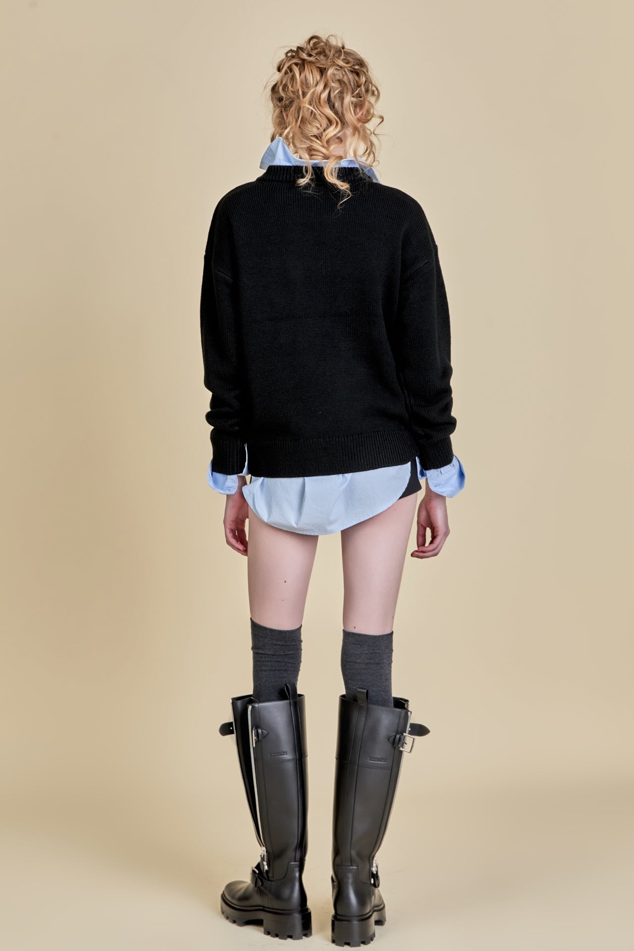 ENGLISH FACTORY - Disco Glitter Lettering Sweater - SWEATERS & KNITS available at Objectrare