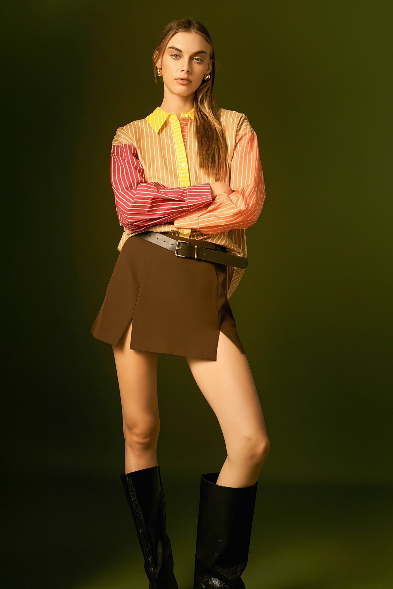 ENGLISH FACTORY - Colorblock Detail Shirt - TOPS available at Objectrare