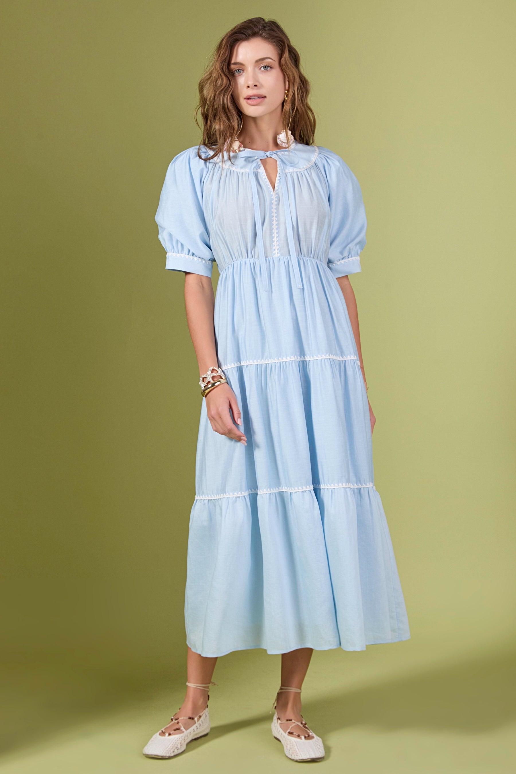 ENGLISH FACTORY - Embroidery Midi Dress - DRESSES available at Objectrare