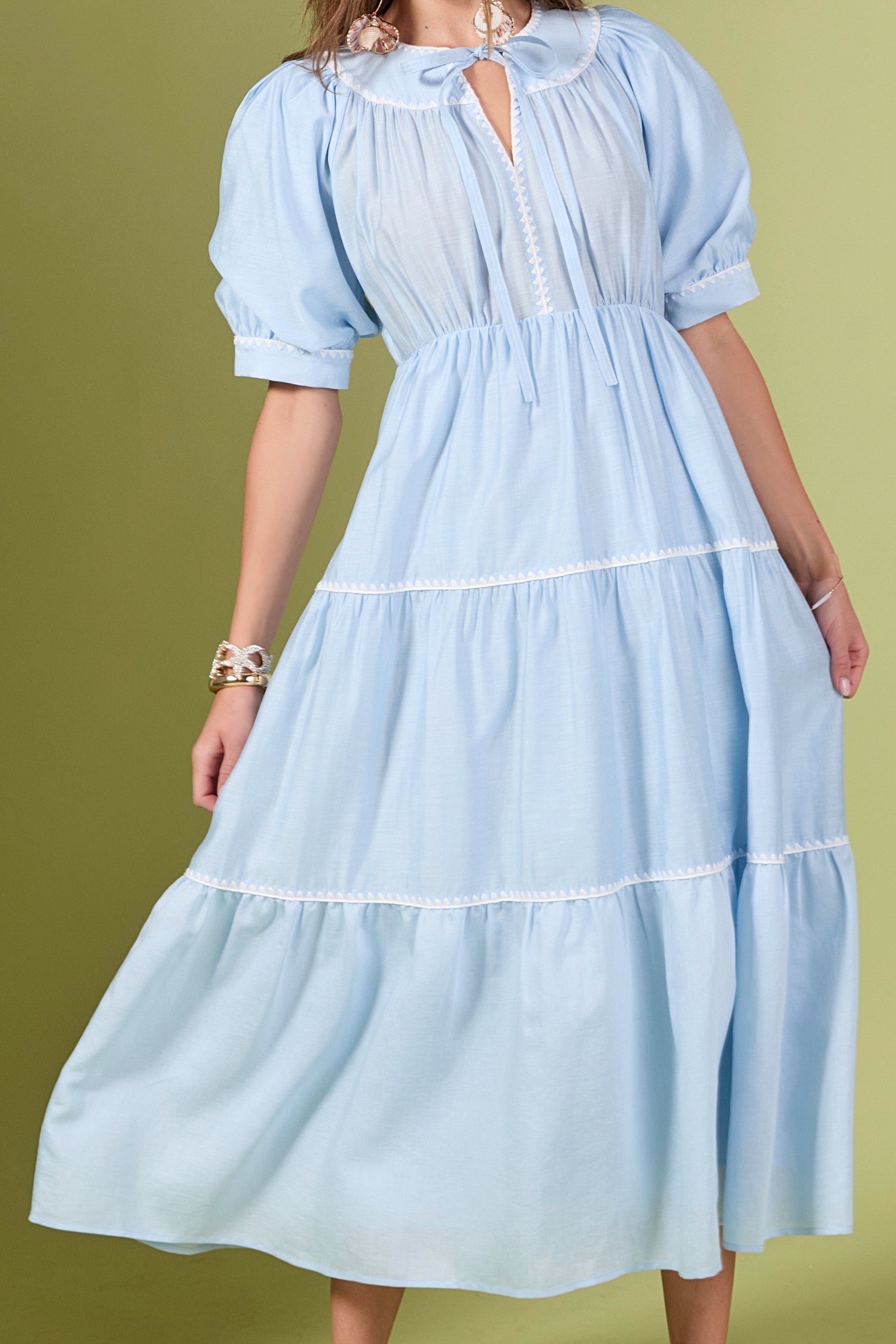 ENGLISH FACTORY - Embroidery Midi Dress - DRESSES available at Objectrare