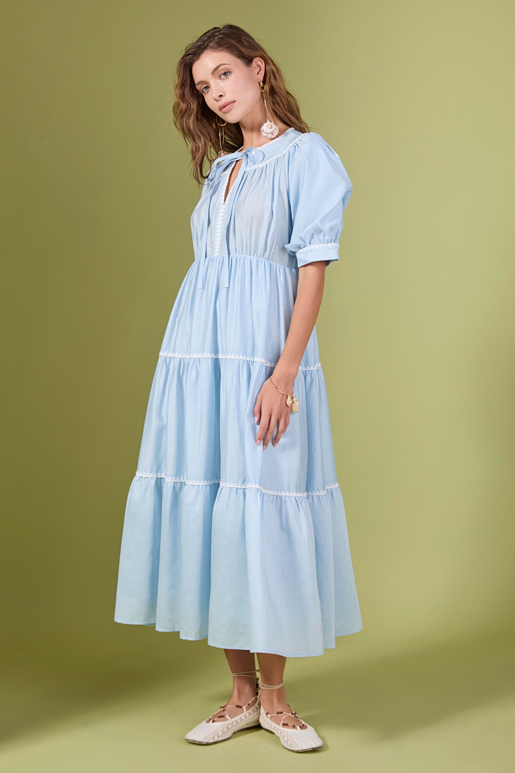 ENGLISH FACTORY - Embroidery Midi Dress - DRESSES available at Objectrare