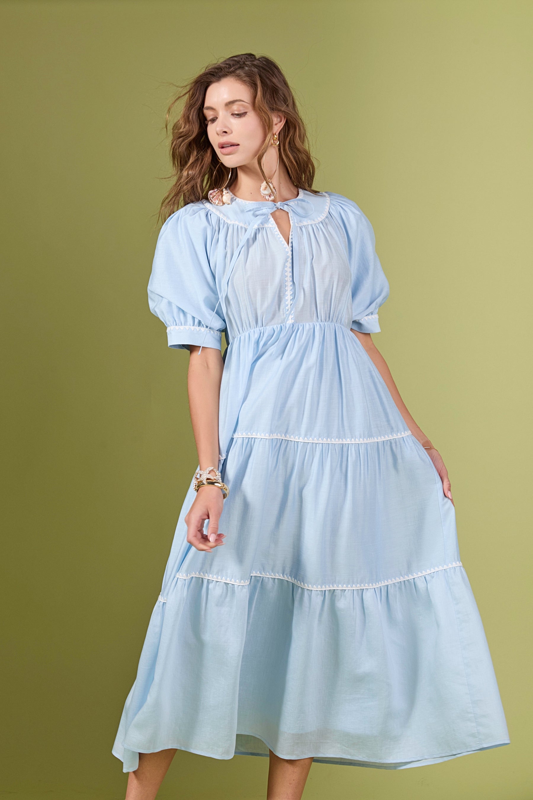 ENGLISH FACTORY - Embroidery Midi Dress - DRESSES available at Objectrare