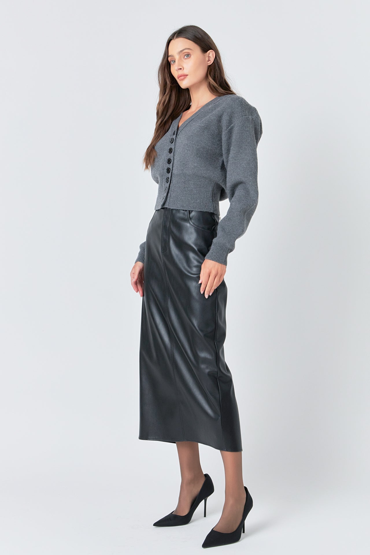 GREY LAB - V-neck Detailed Cardigan - SWEATERS & KNITS available at Objectrare