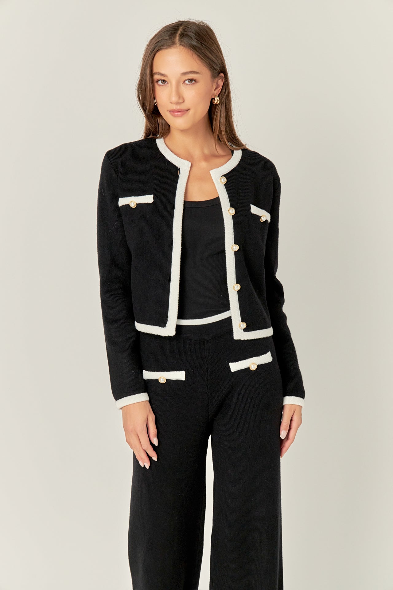 ENGLISH FACTORY - Color Block Cardigan - JACKETS available at Objectrare