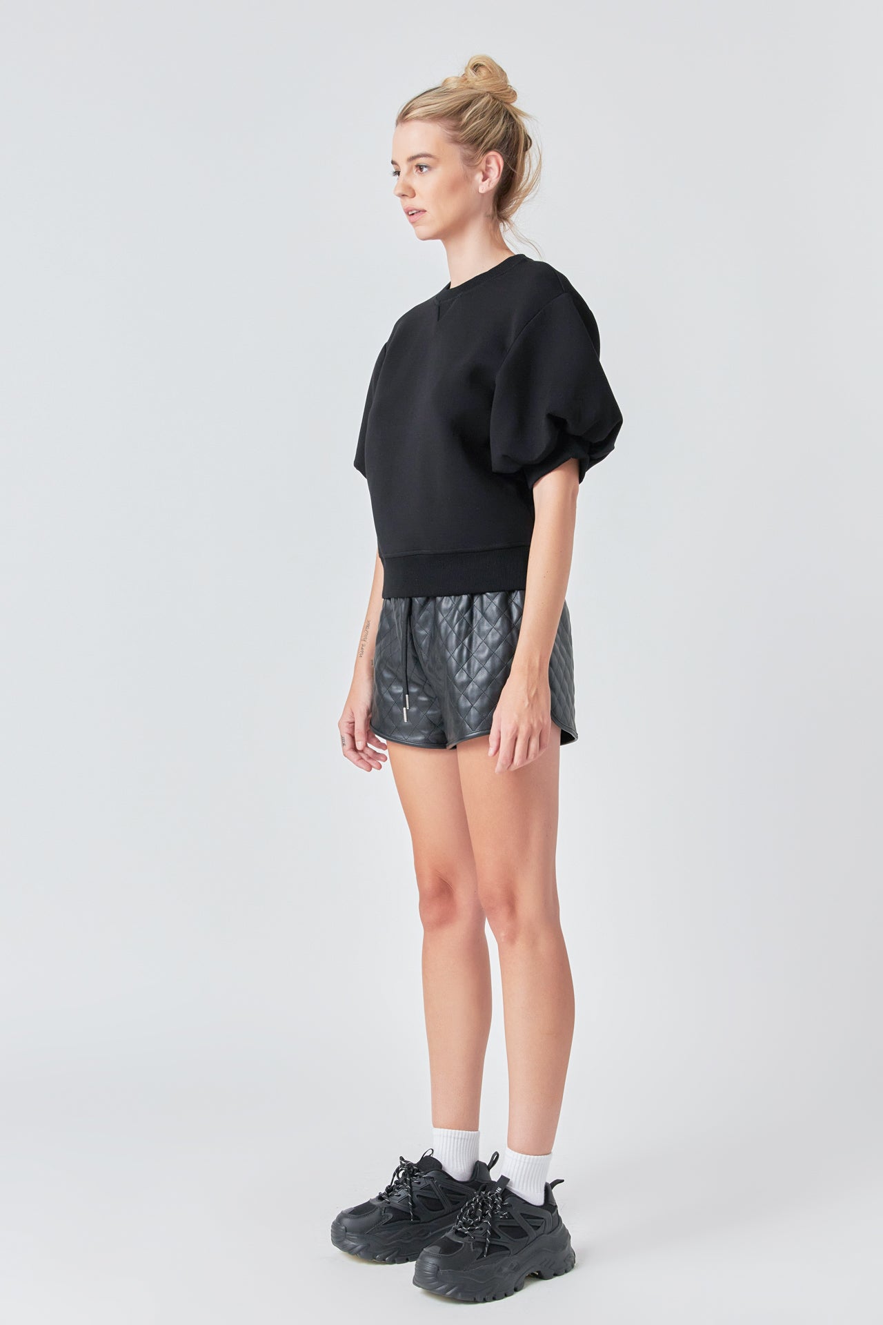 GREY LAB - Puff Sleeve Sweatshirt - HOODIES & SWEATSHIRTS available at Objectrare