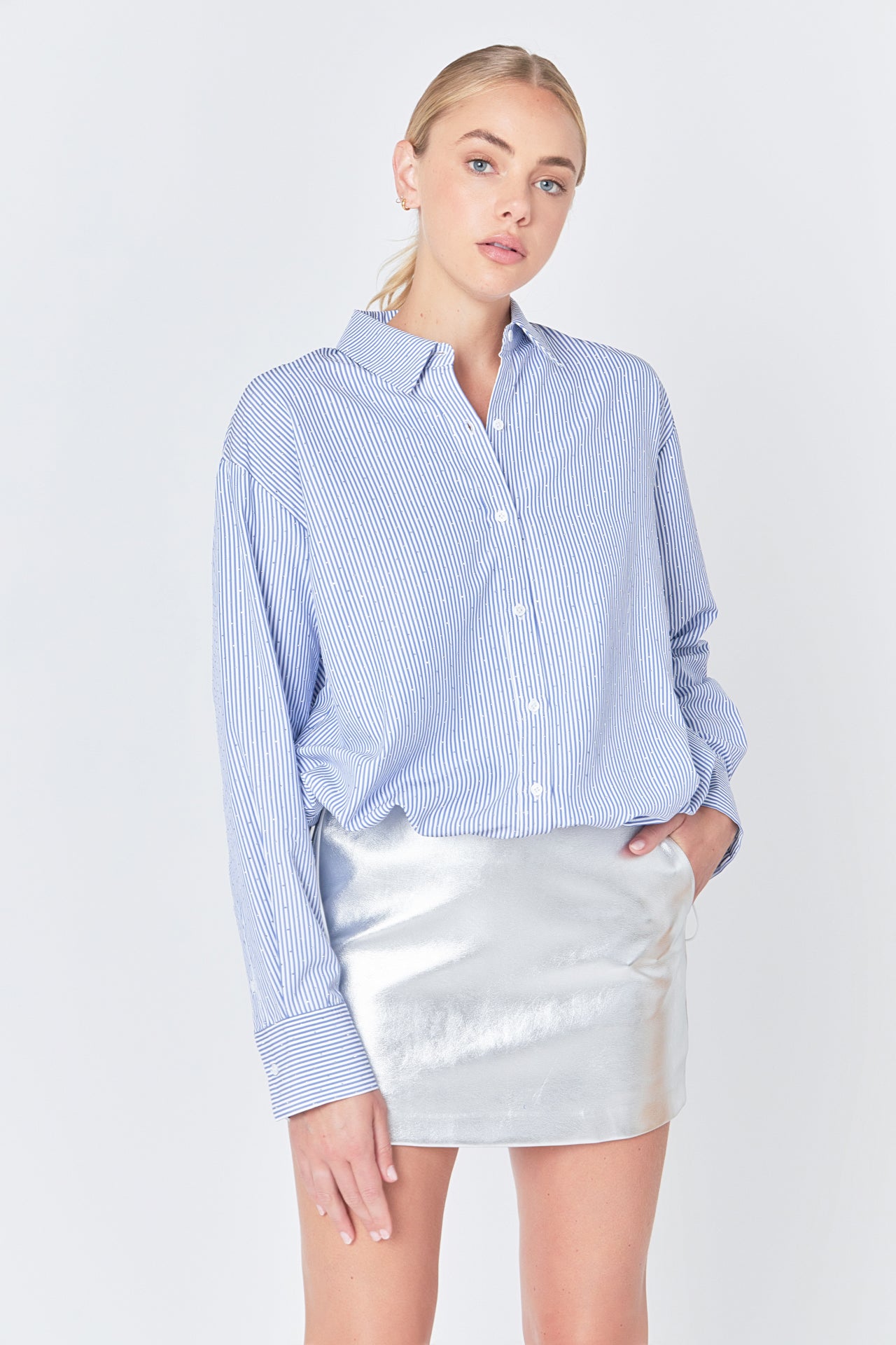 ENDLESS ROSE - Metalic Skirt - SKORTS available at Objectrare