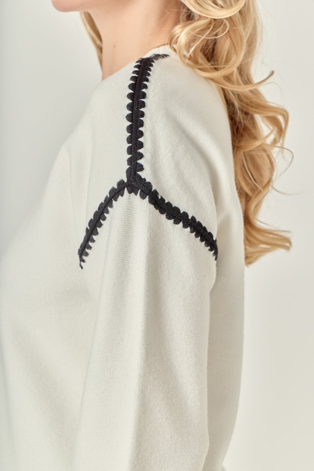 ENGLISH FACTORY - Embroidery Detailed Sweater - SWEATERS & KNITS available at Objectrare