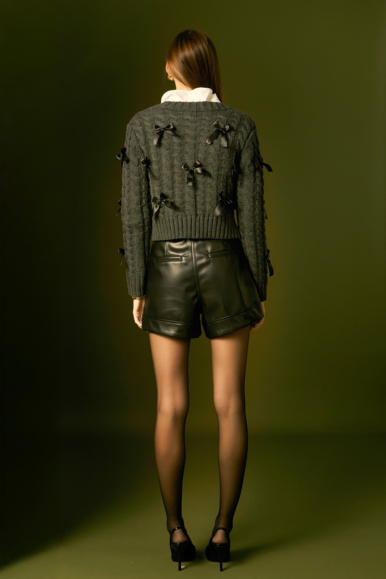 ENGLISH FACTORY - Cable Bow Knit - TOPS available at Objectrare