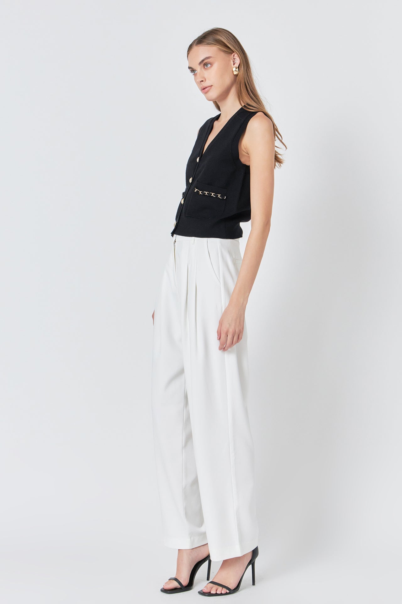 ENDLESS ROSE - Chain Detail Vest - TOPS available at Objectrare