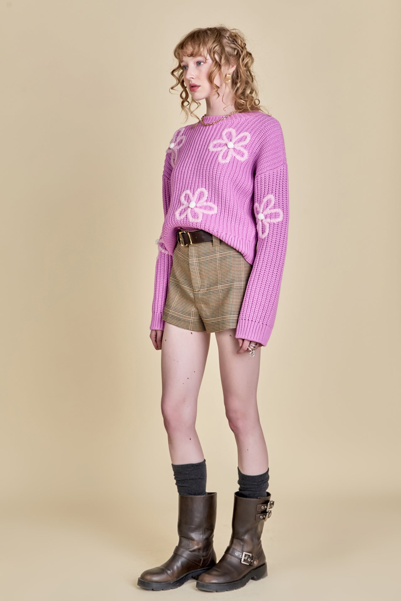 ENGLISH FACTORY - Flower Embroidery Knit Top - SWEATERS & KNITS available at Objectrare