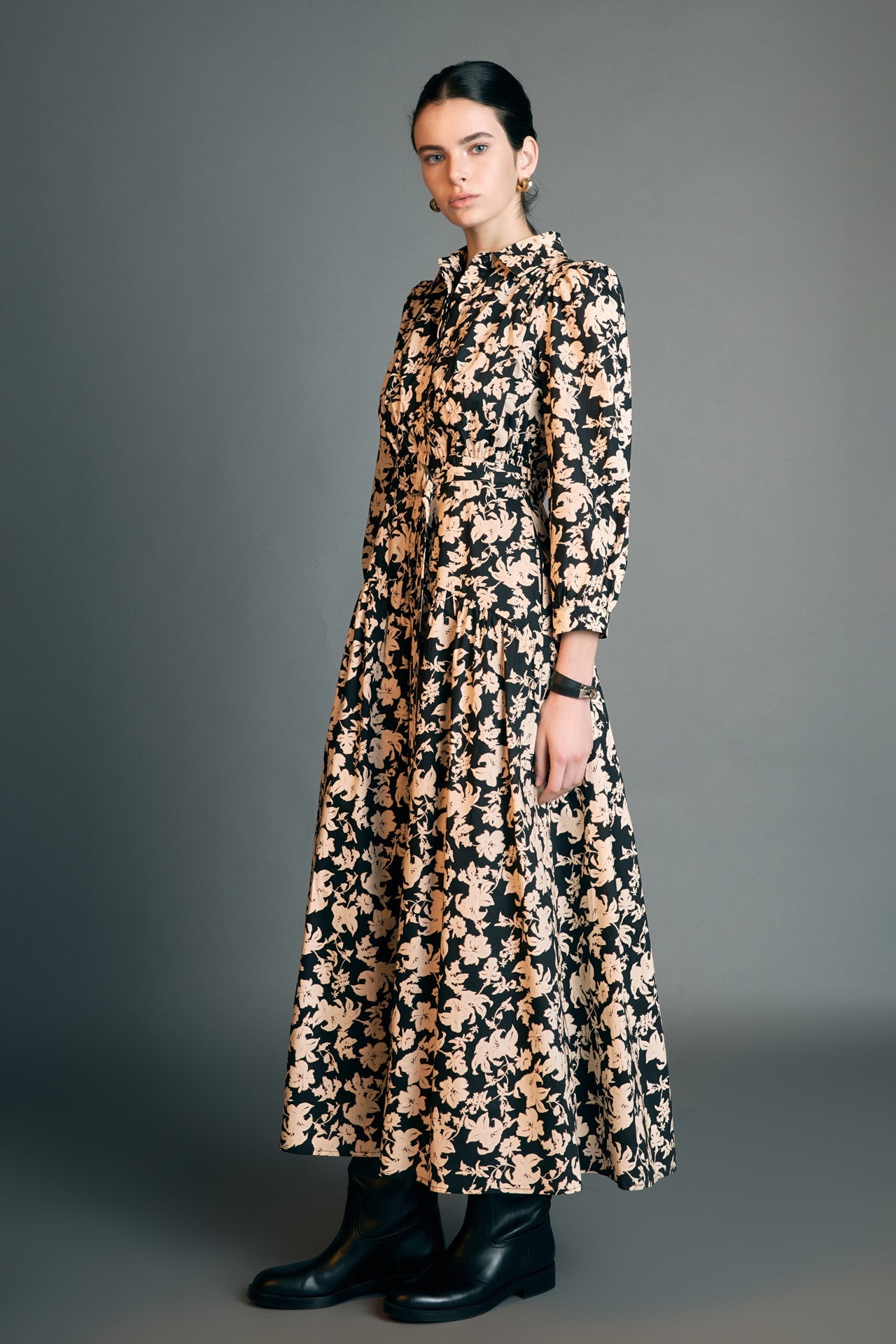 ENGLISH FACTORY - Fall Printed Midi Dress - DRESSES available at Objectrare
