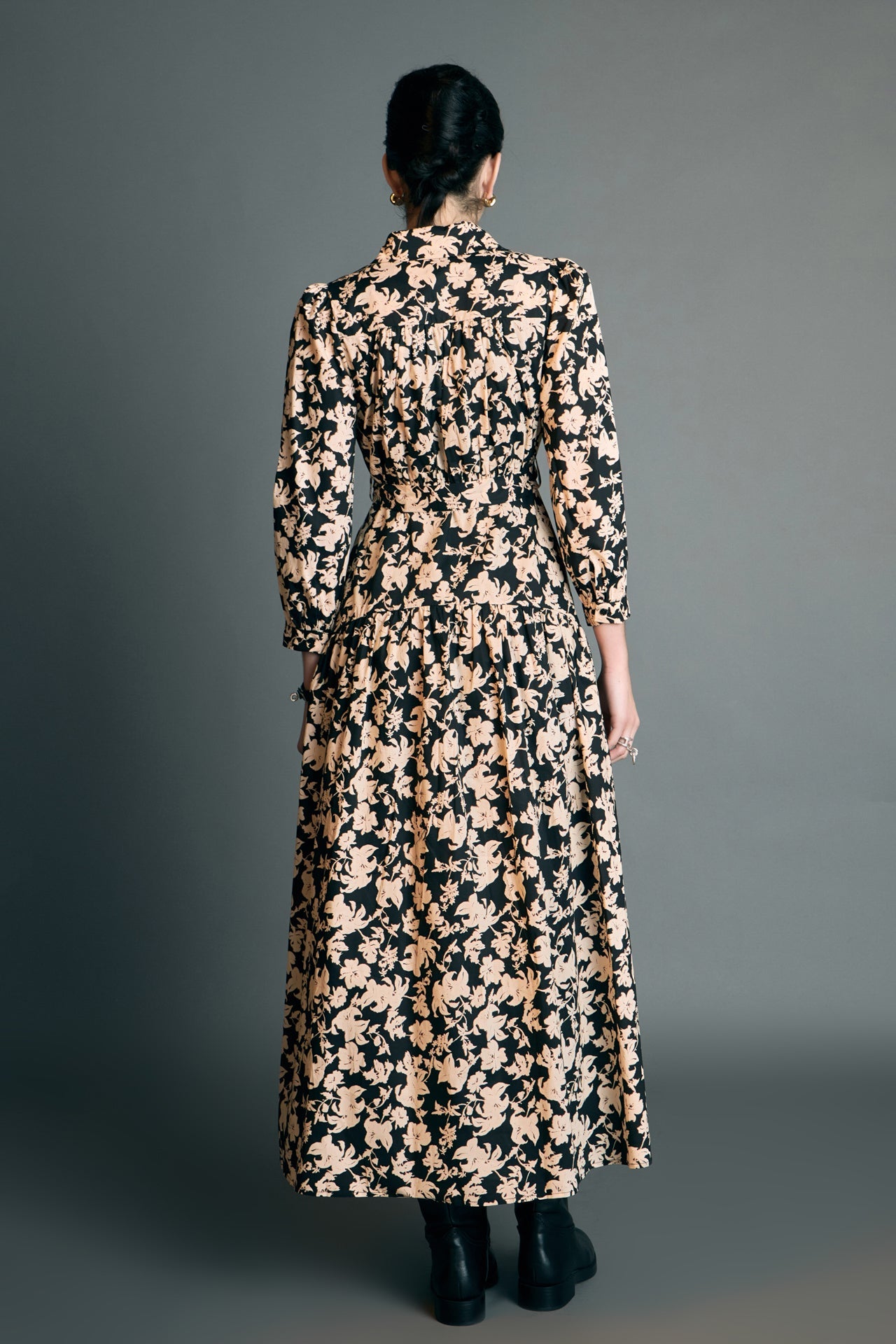 ENGLISH FACTORY - Fall Printed Midi Dress - DRESSES available at Objectrare