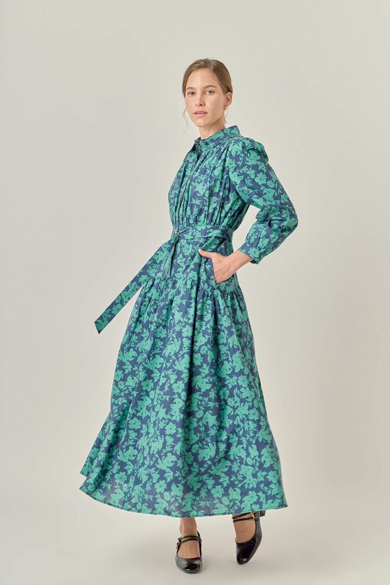 ENGLISH FACTORY - Fall Printed Midi Dress - DRESSES available at Objectrare