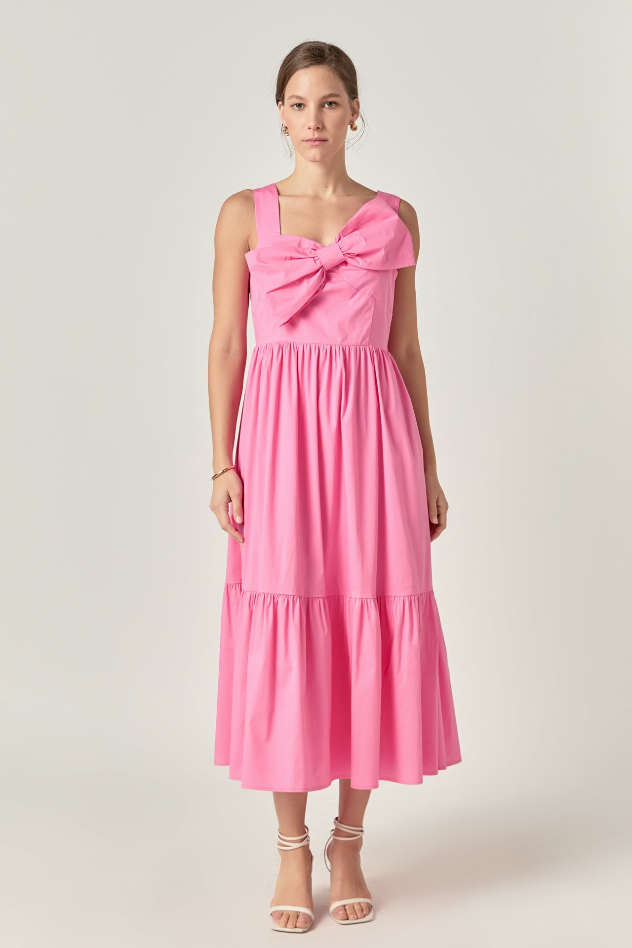 ENGLISH FACTORY - Bow Sleeveless Midi Dress - DRESSES available at Objectrare
