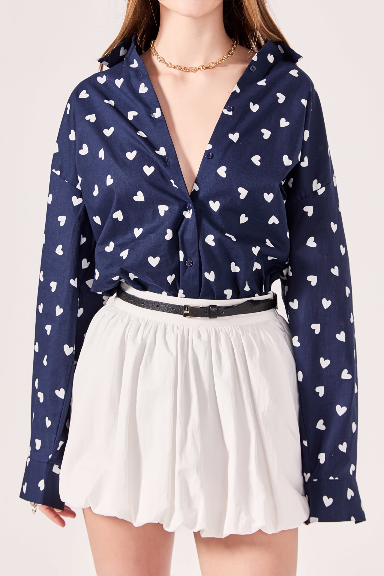 Lovelyn Heart Printed Shirt