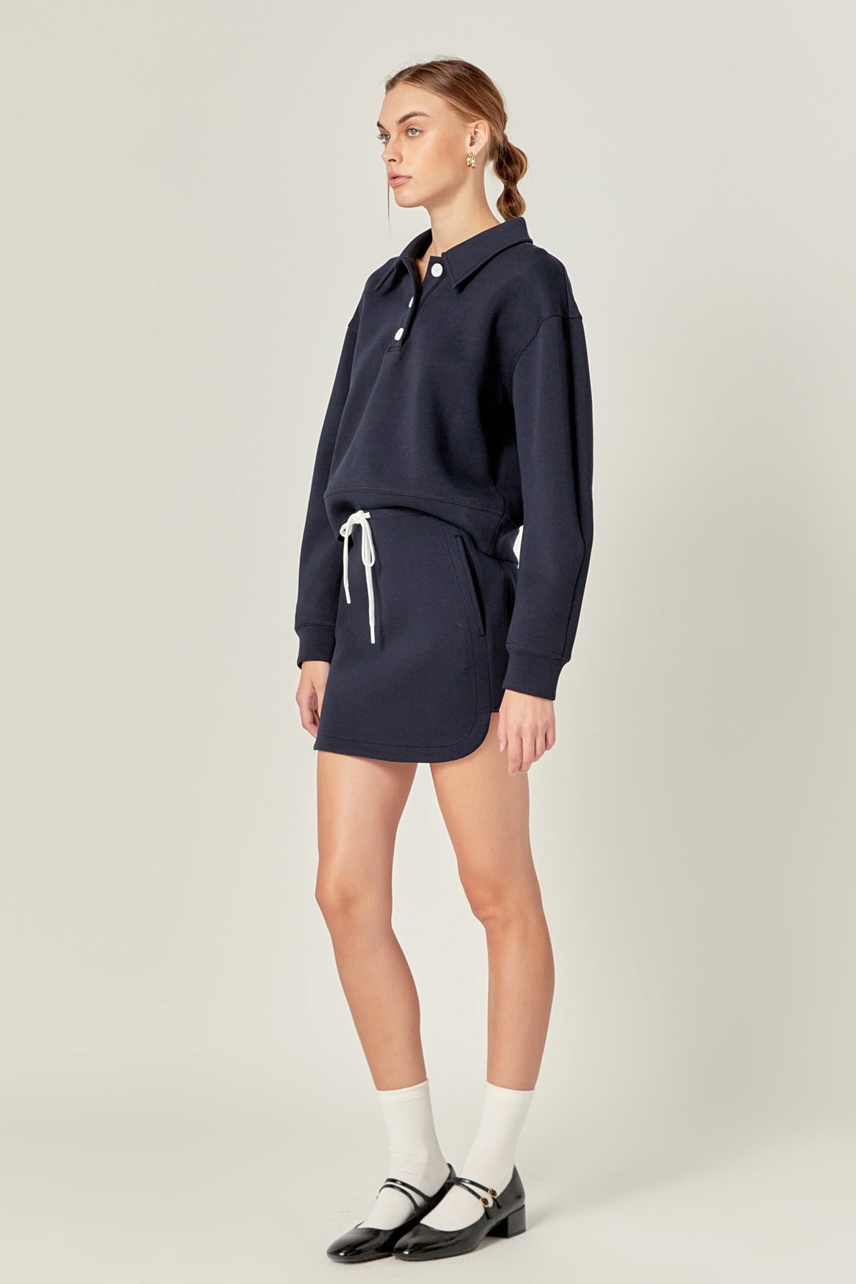 ENGLISH FACTORY - Polo Scuba Skirt - SKIRTS available at Objectrare