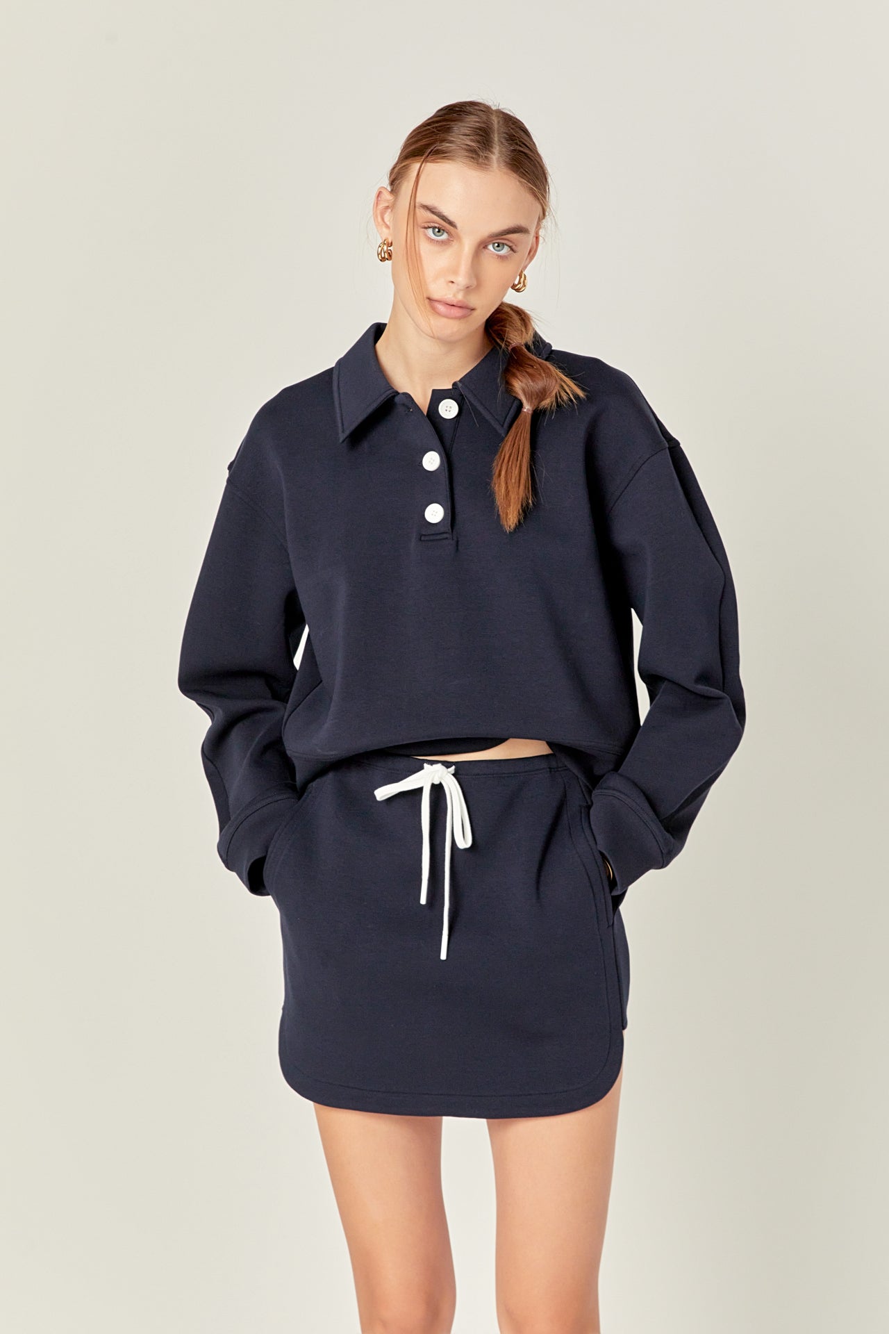 ENGLISH FACTORY - Polo Scuba Skirt - SKIRTS available at Objectrare