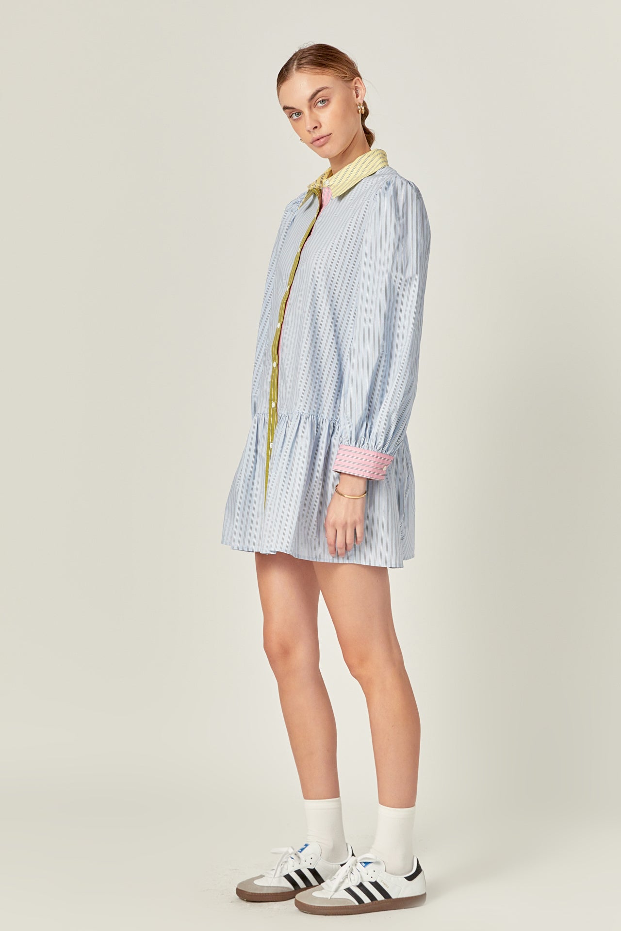 ENGLISH FACTORY - Color Block Stripe Mini Dress - DRESSES available at Objectrare