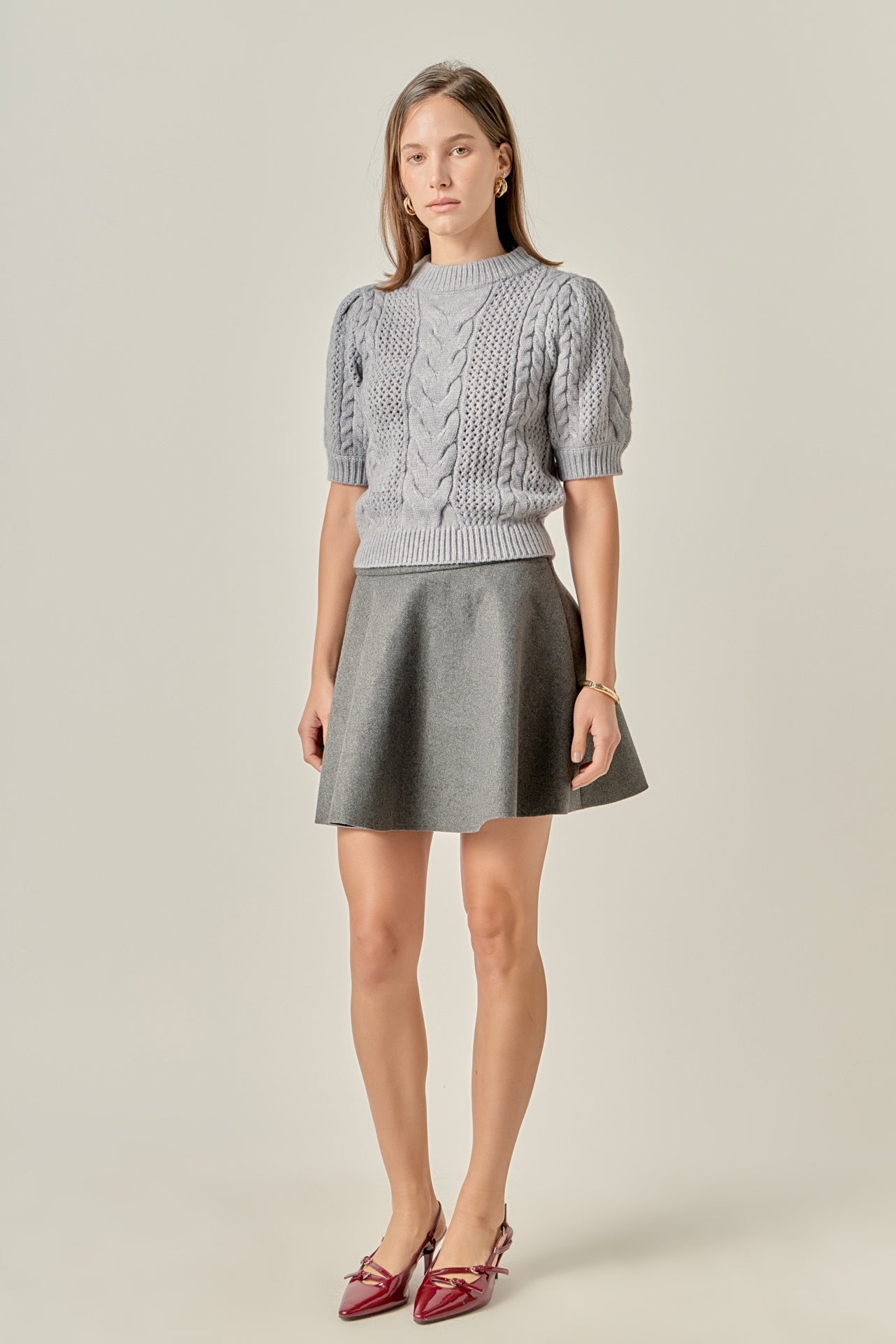 ENGLISH FACTORY - Flare Mini Skirt - SKIRTS available at Objectrare