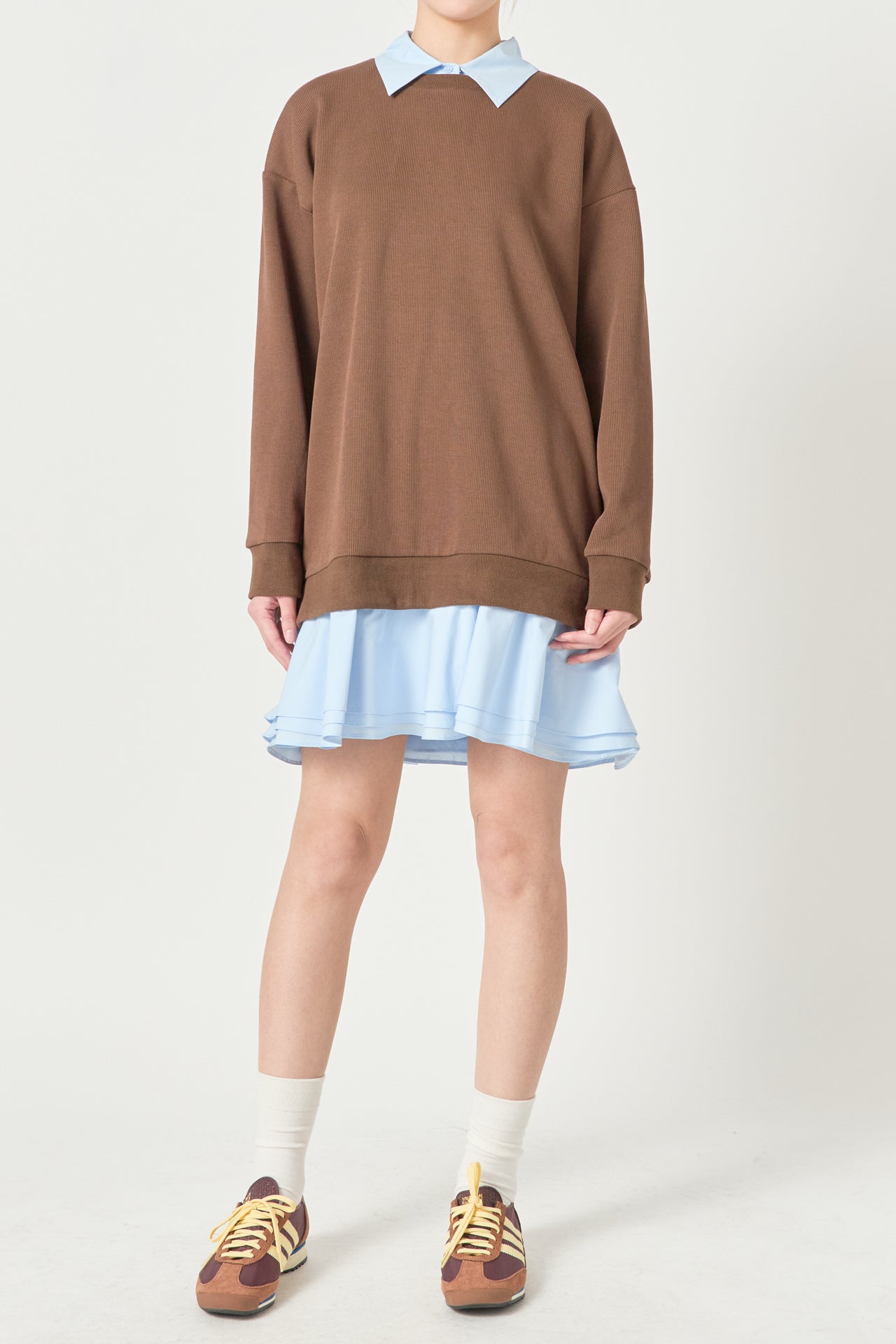 ENGLISH FACTORY - Mixed Media Mini Dress - DRESSES available at Objectrare