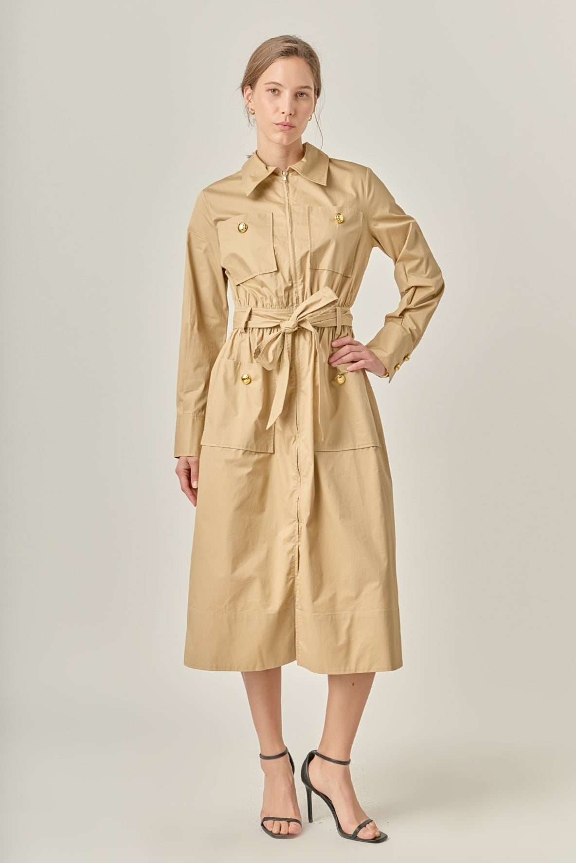 ENGLISH FACTORY - Modern Classic Tie-Waist Dress - DRESSES available at Objectrare