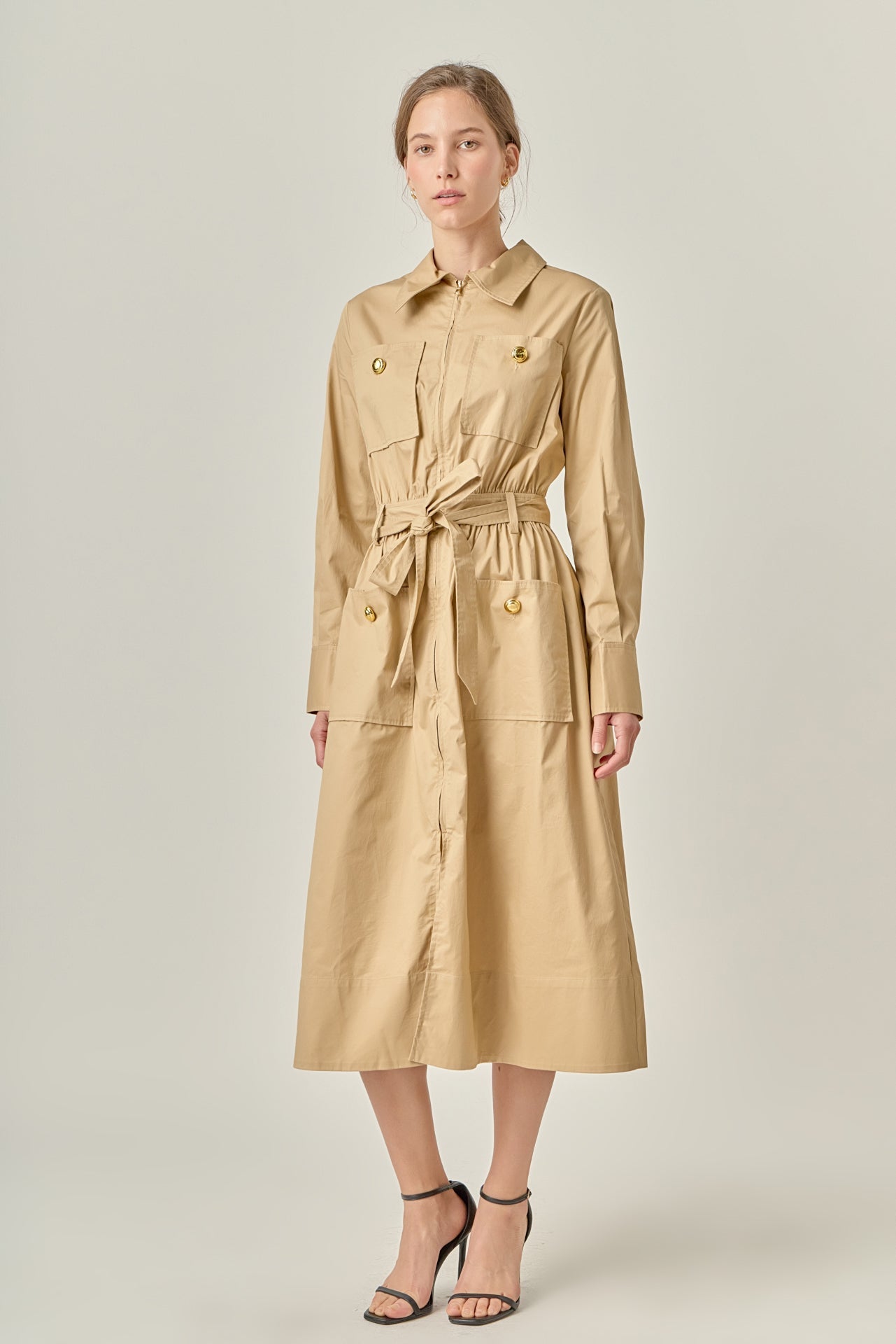 ENGLISH FACTORY - Modern Classic Tie-Waist Dress - DRESSES available at Objectrare