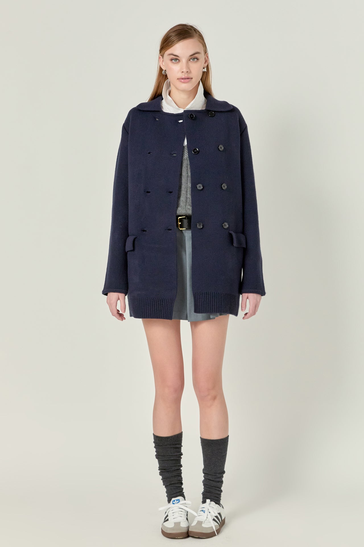 ENGLISH FACTORY - Polo Long Double Cardigan - SWEATERS & KNITS available at Objectrare