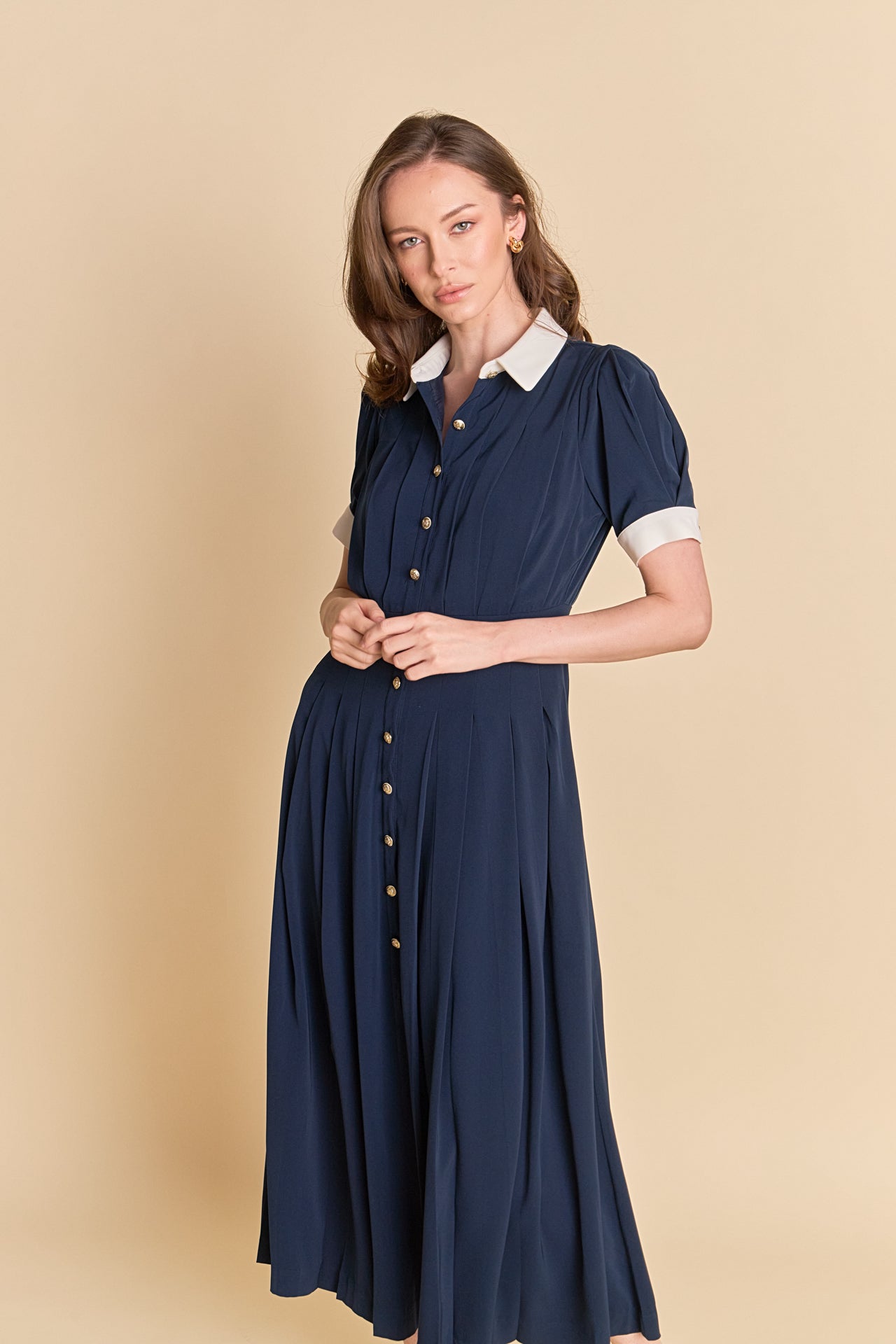 ENGLISH FACTORY - Luna Pleated Midi Dress - DRESSES available at Objectrare