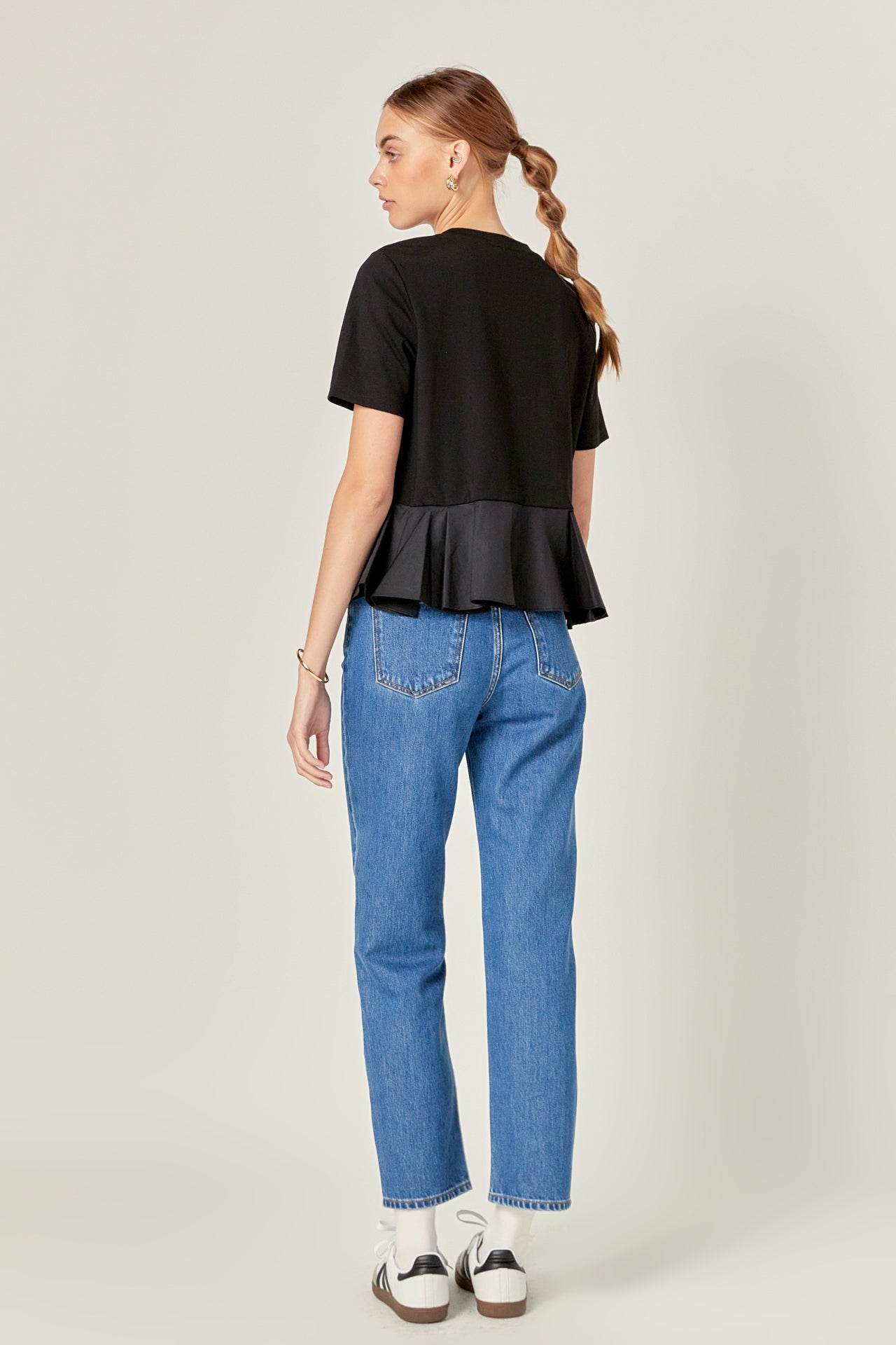 ENGLISH FACTORY - Mixed Media Ruffled Top - TOPS available at Objectrare