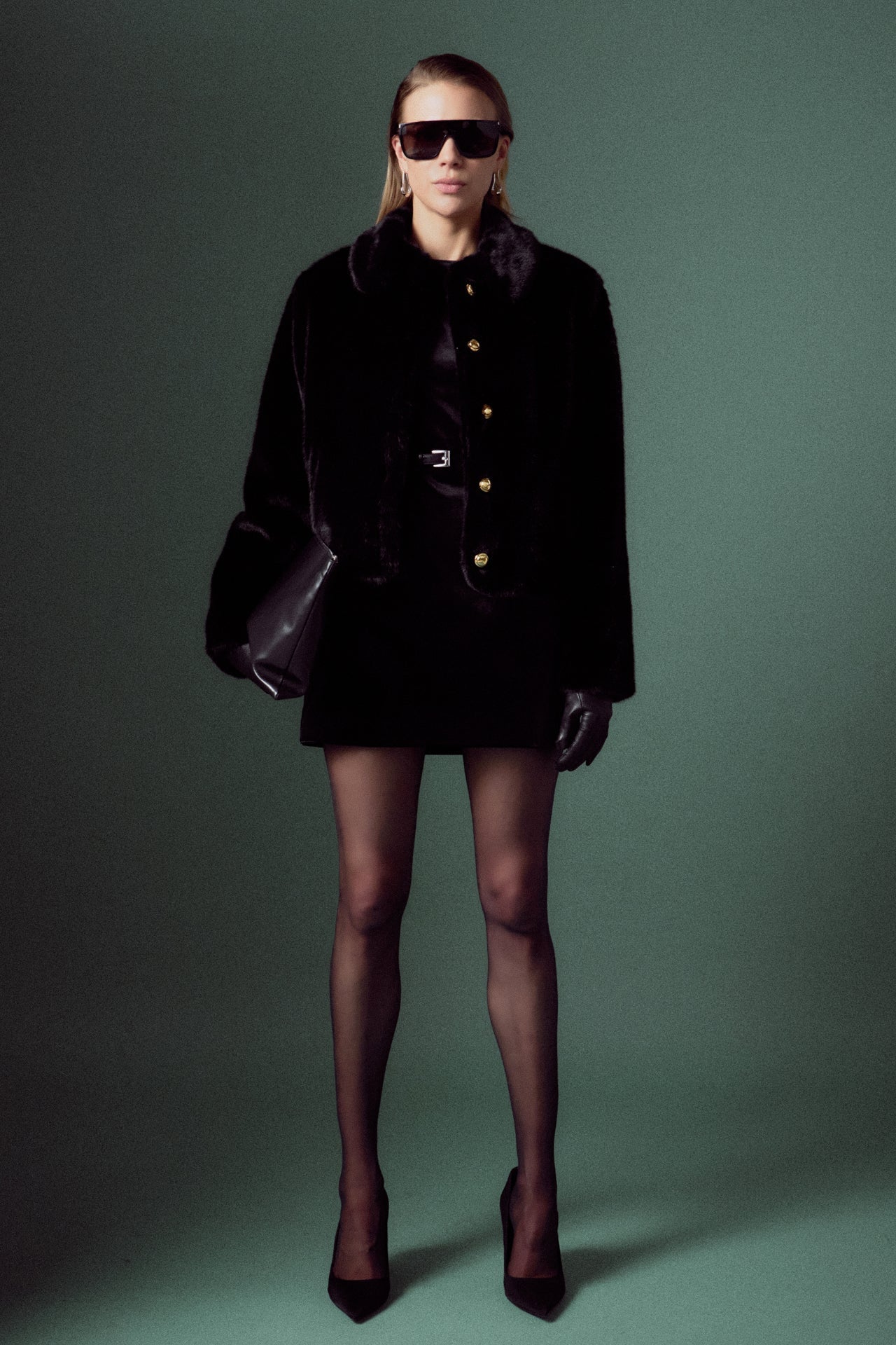 ENGLISH FACTORY - Faux Fur Collar Jacket - JACKETS available at Objectrare