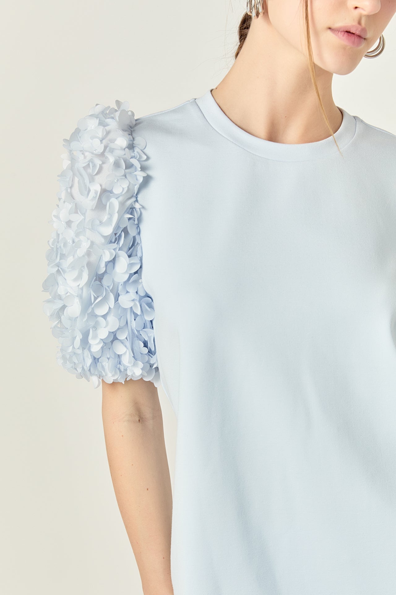 ENGLISH FACTORY - Flower Mixed Media Top - TOPS available at Objectrare