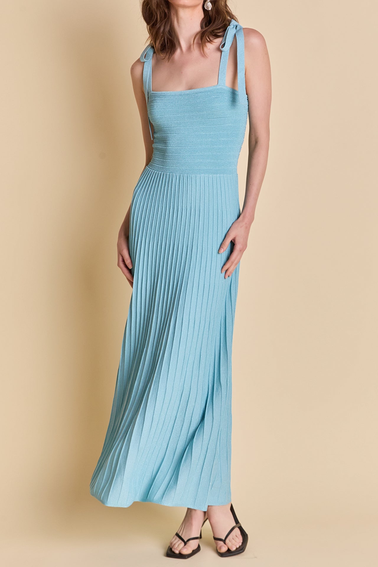 ENDLESS ROSE - Lurex Sleeveless Maxi Dress - DRESSES available at Objectrare