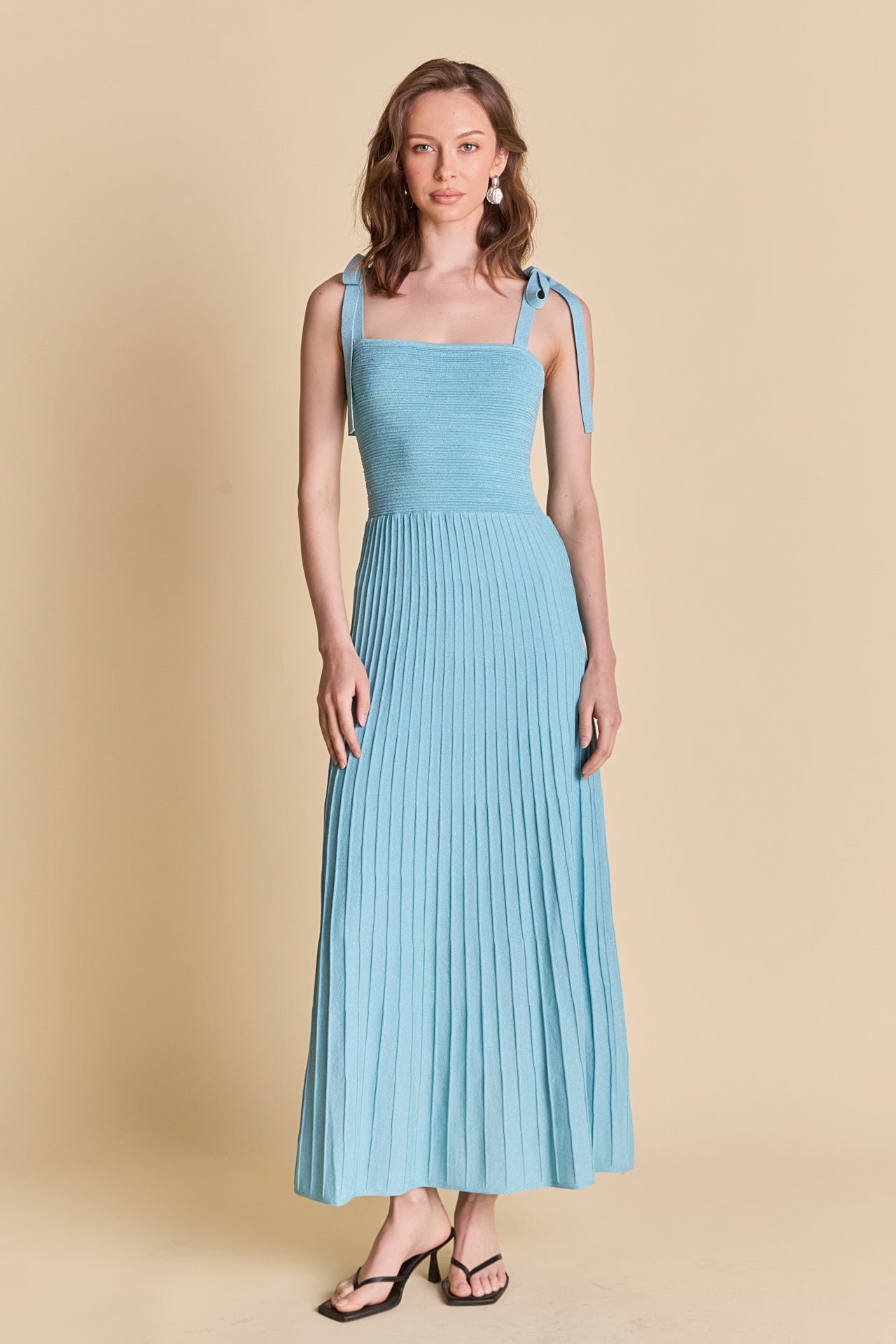ENDLESS ROSE - Lurex Sleeveless Maxi Dress - DRESSES available at Objectrare