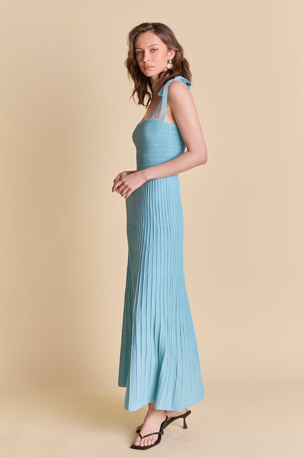 ENDLESS ROSE - Lurex Sleeveless Maxi Dress - DRESSES available at Objectrare