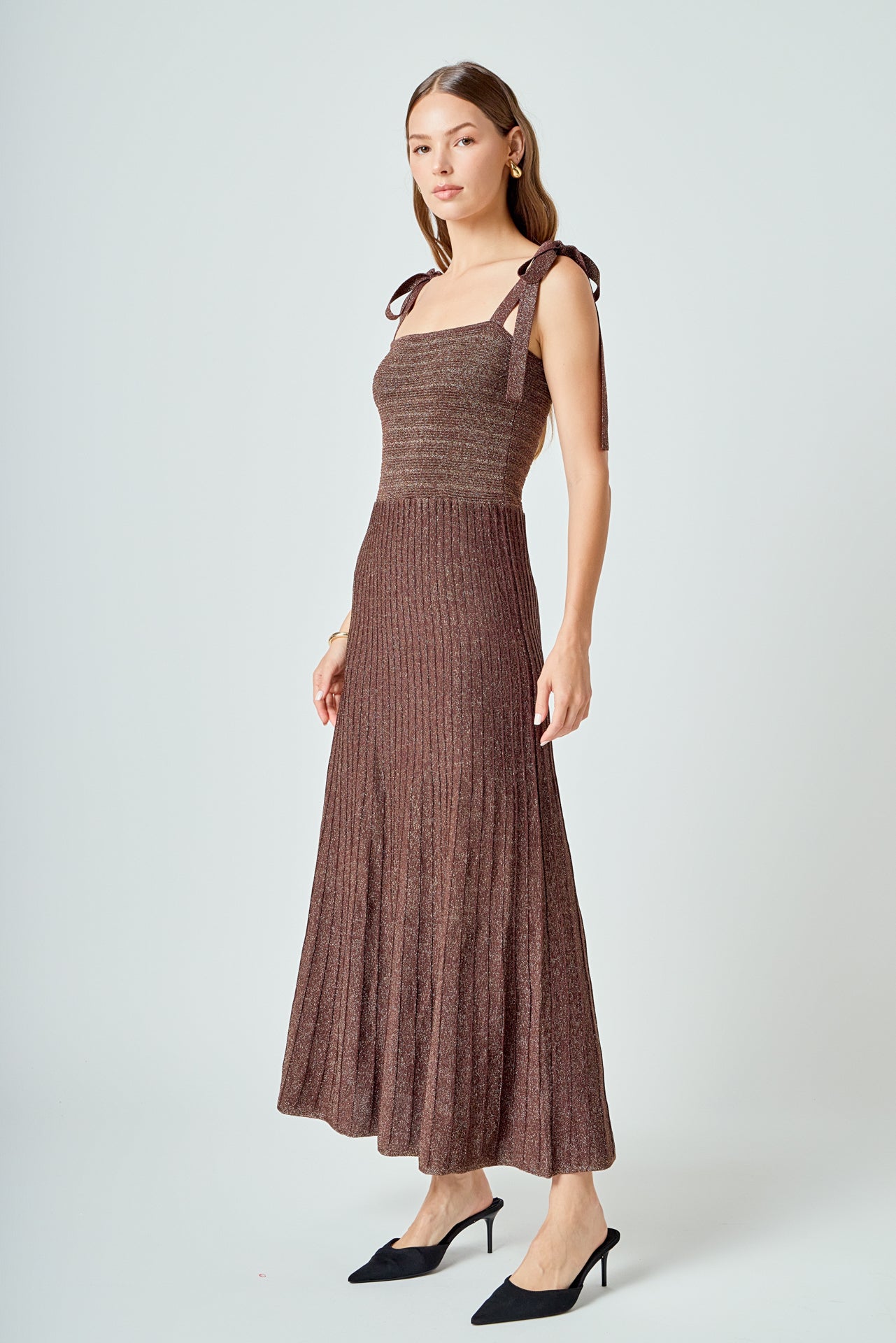ENDLESS ROSE - Lurex Sleeveless Maxi Dress - DRESSES available at Objectrare
