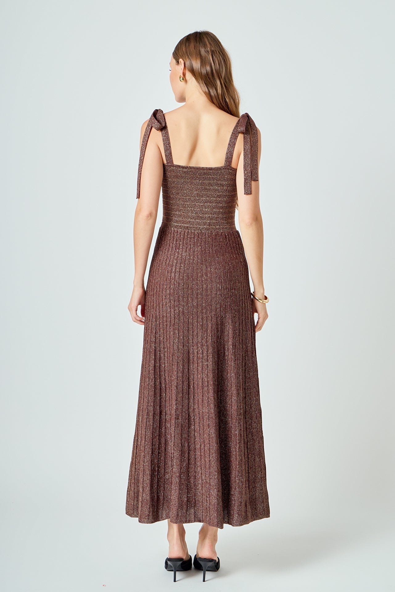 ENDLESS ROSE - Lurex Sleeveless Maxi Dress - DRESSES available at Objectrare