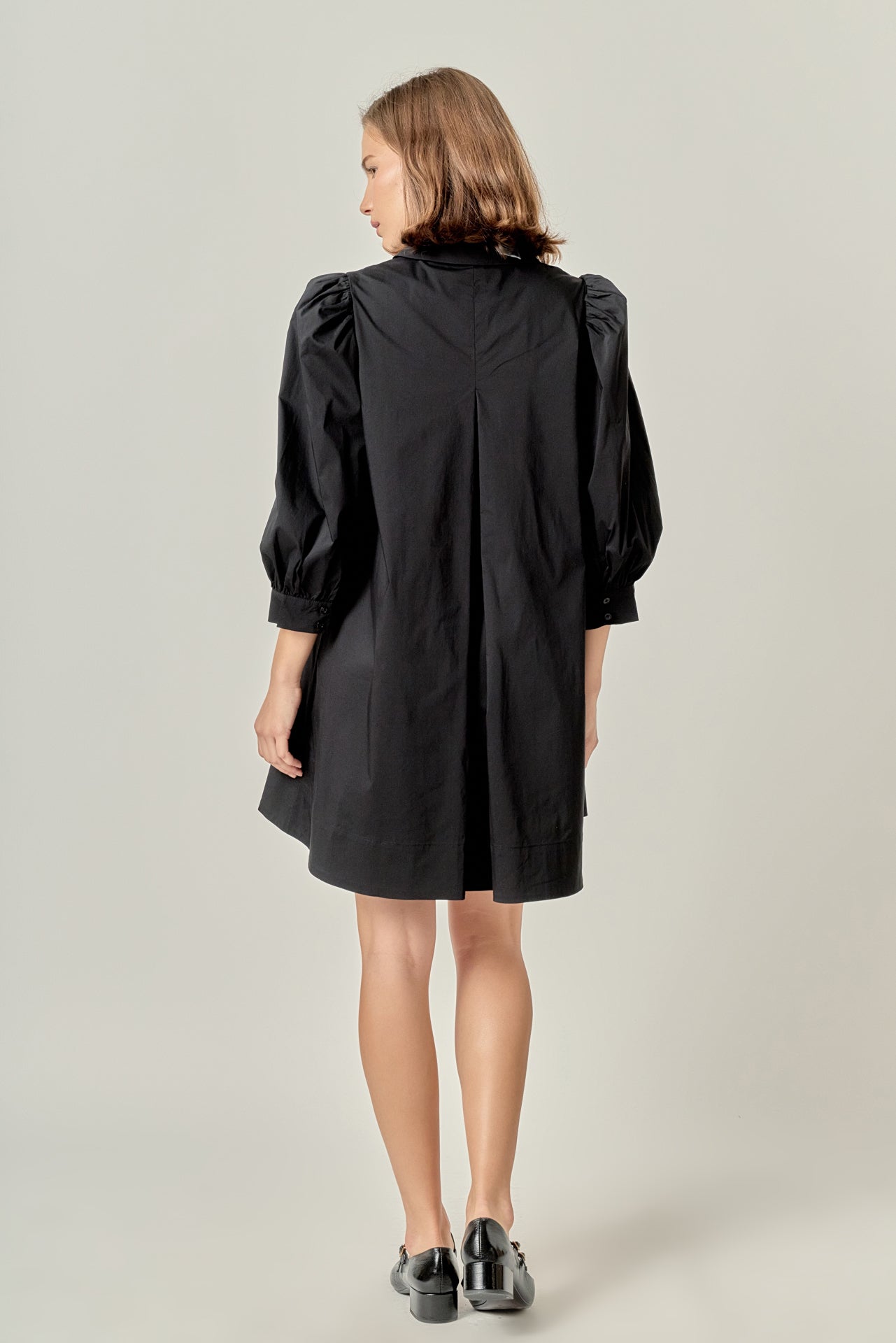 ENGLISH FACTORY - Puff Sleeve Shirt Mini Dress - DRESSES available at Objectrare