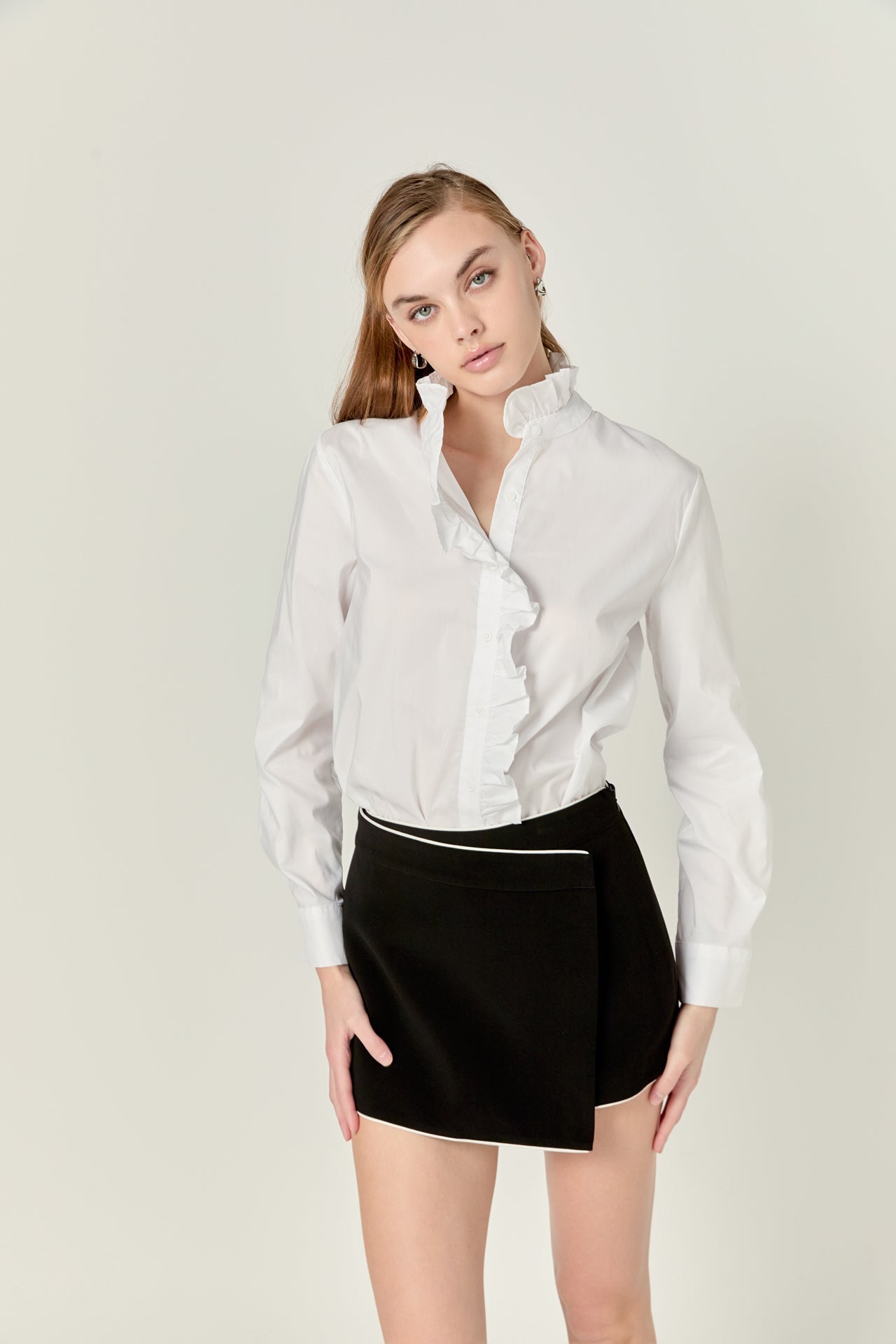 ENGLISH FACTORY - Contrast Pointed Skort - SKORTS available at Objectrare