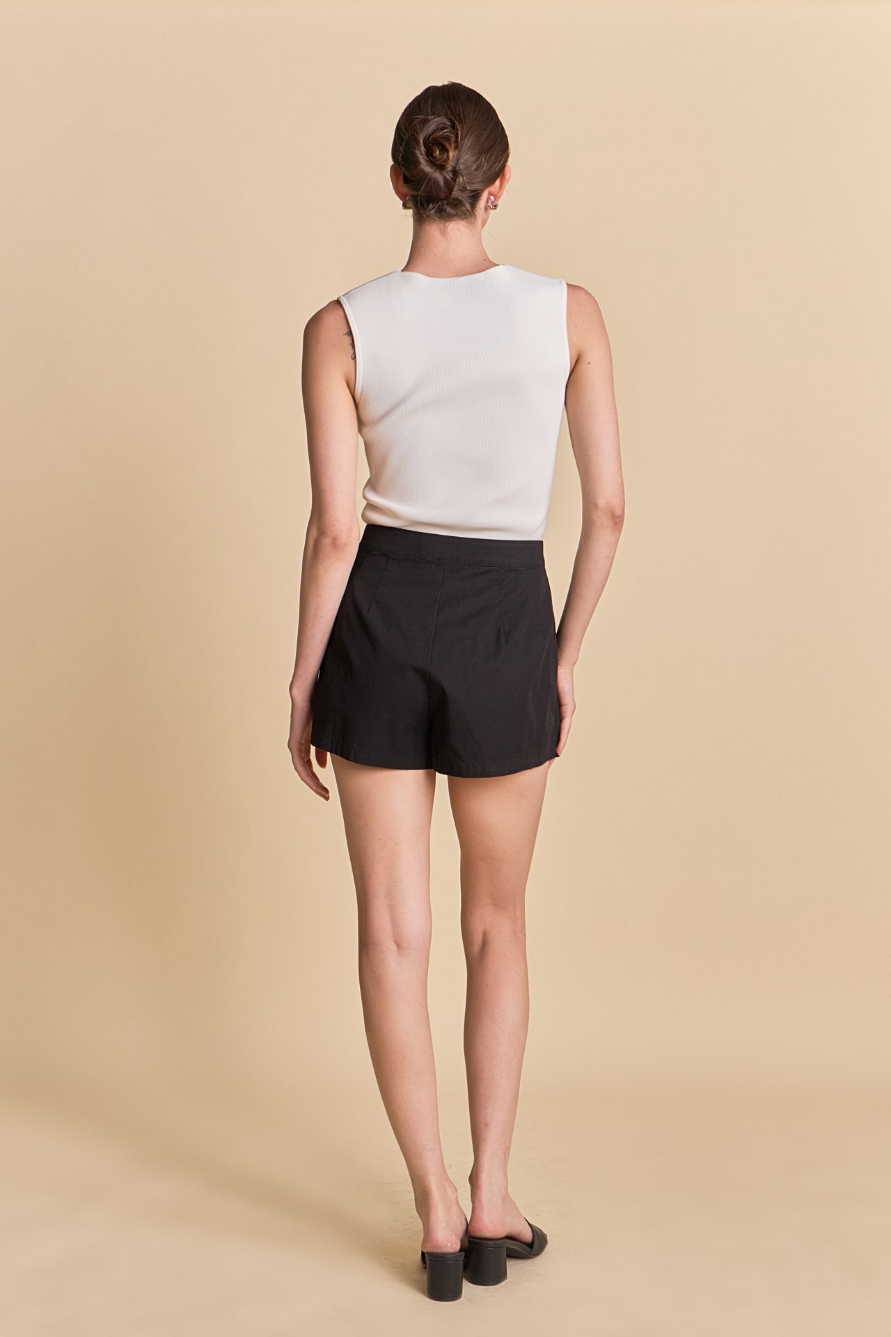 ENGLISH FACTORY - The Celine Pintuck Shorts - SHORTS available at Objectrare