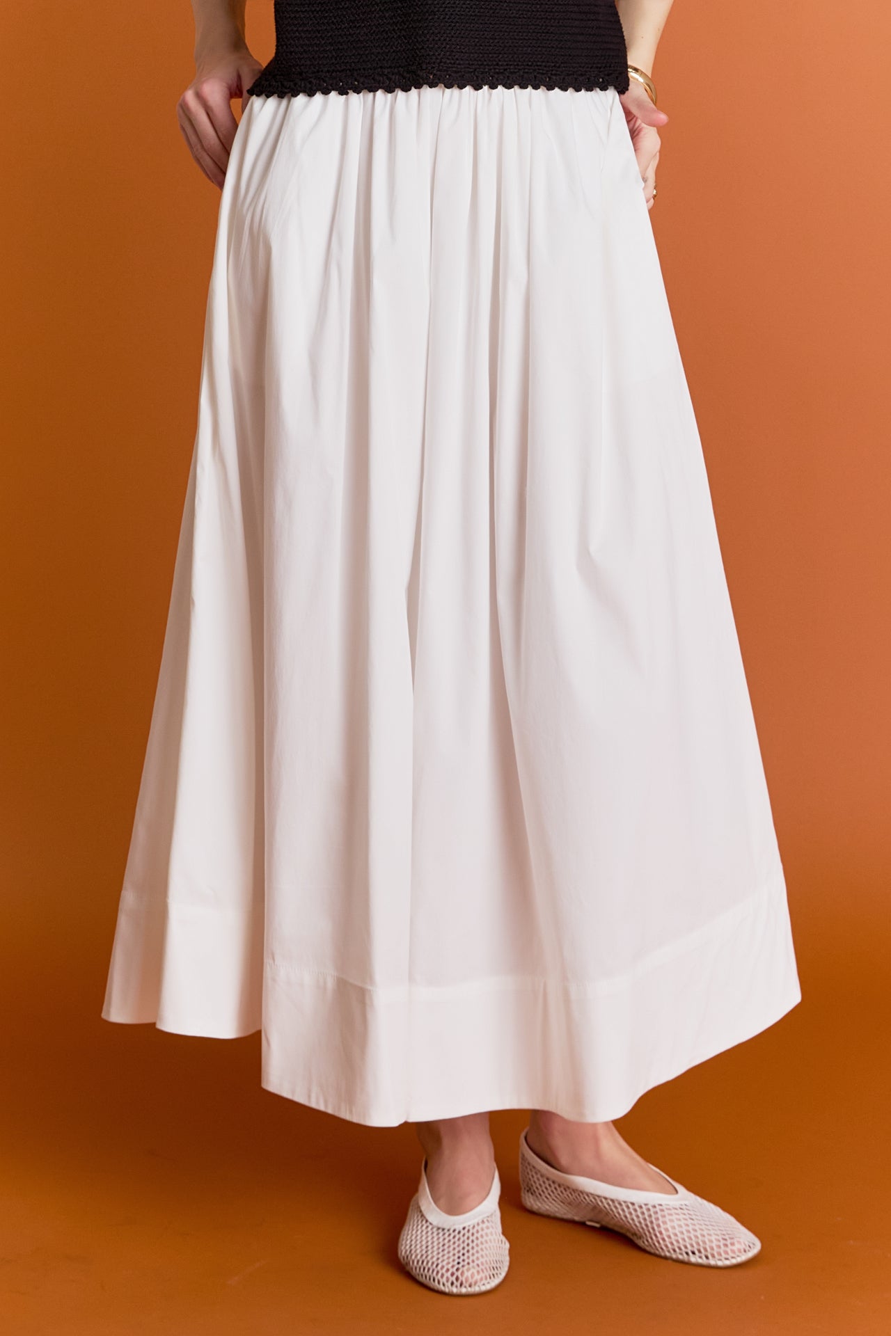 Flared Midi Skirt