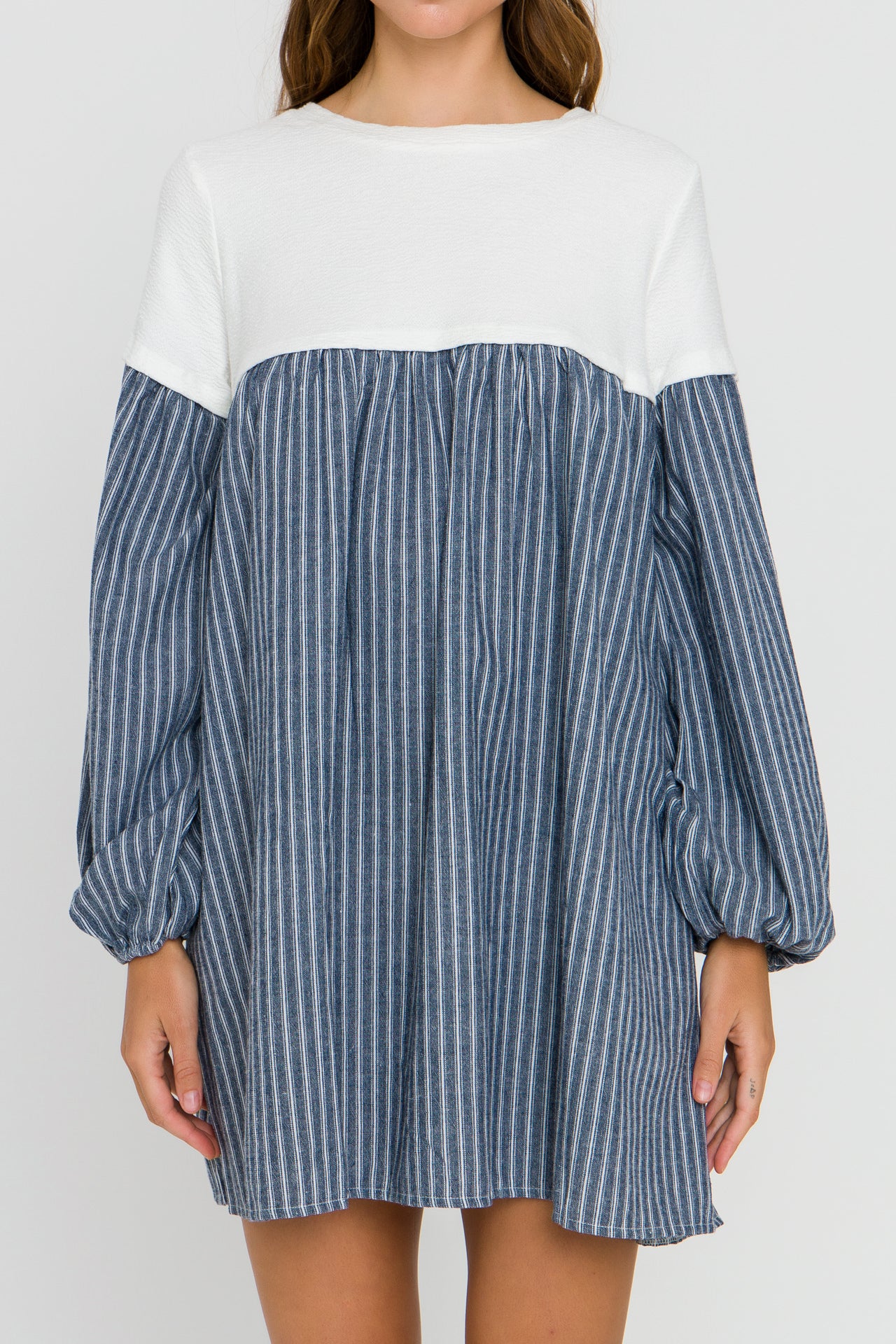 FREE THE ROSES - Yoke Combo Mini Dress - DRESSES available at Objectrare